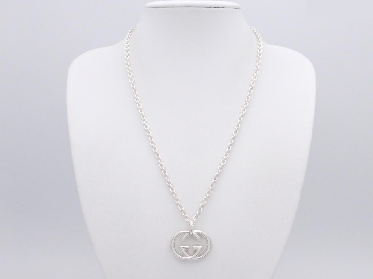 Interlocking G Necklace, 925 Sterling Silver, 26.2g, Chain approx. 50cm — view 3