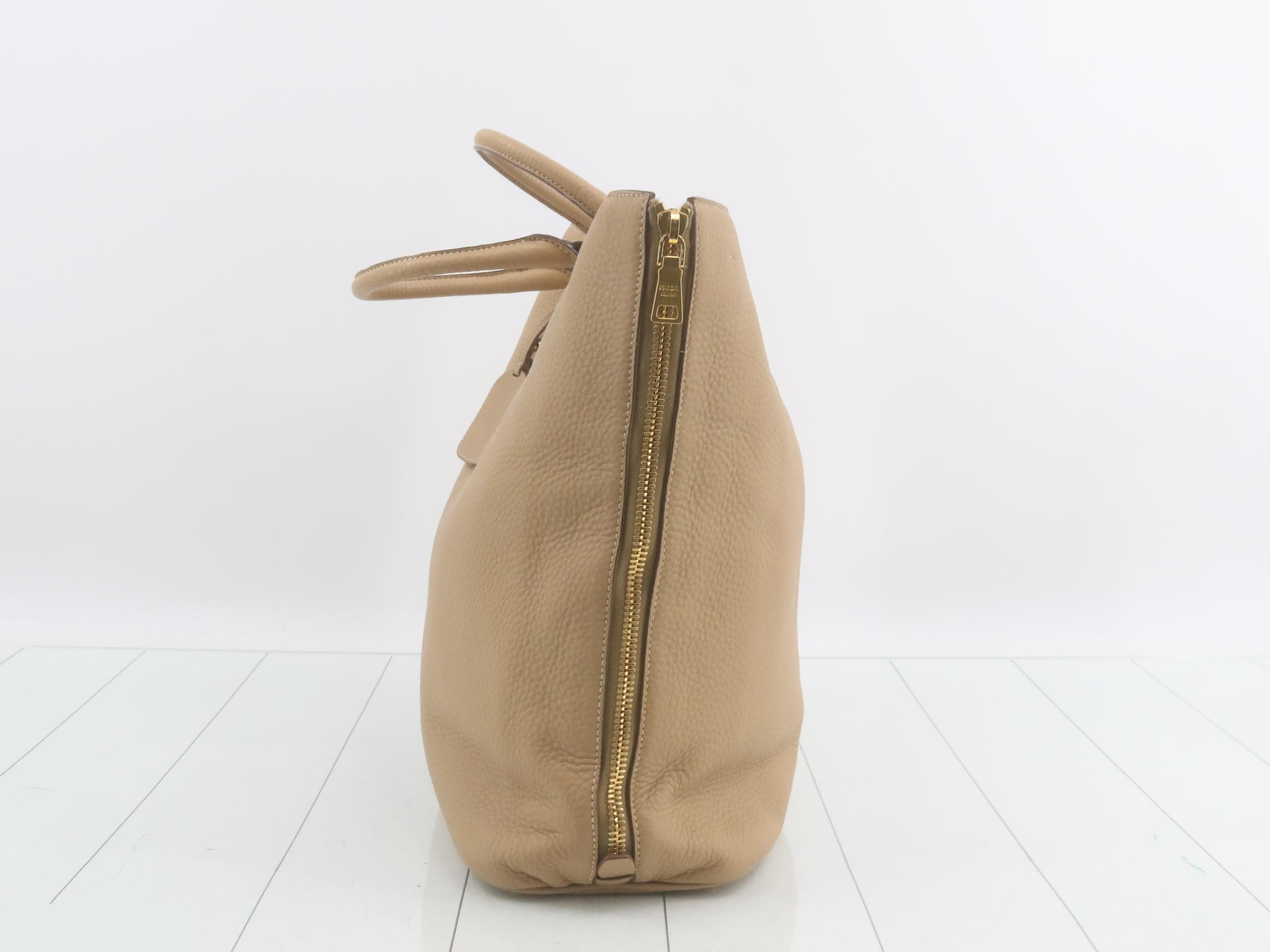 Vitello Daino Leather Tote Bag — view 3