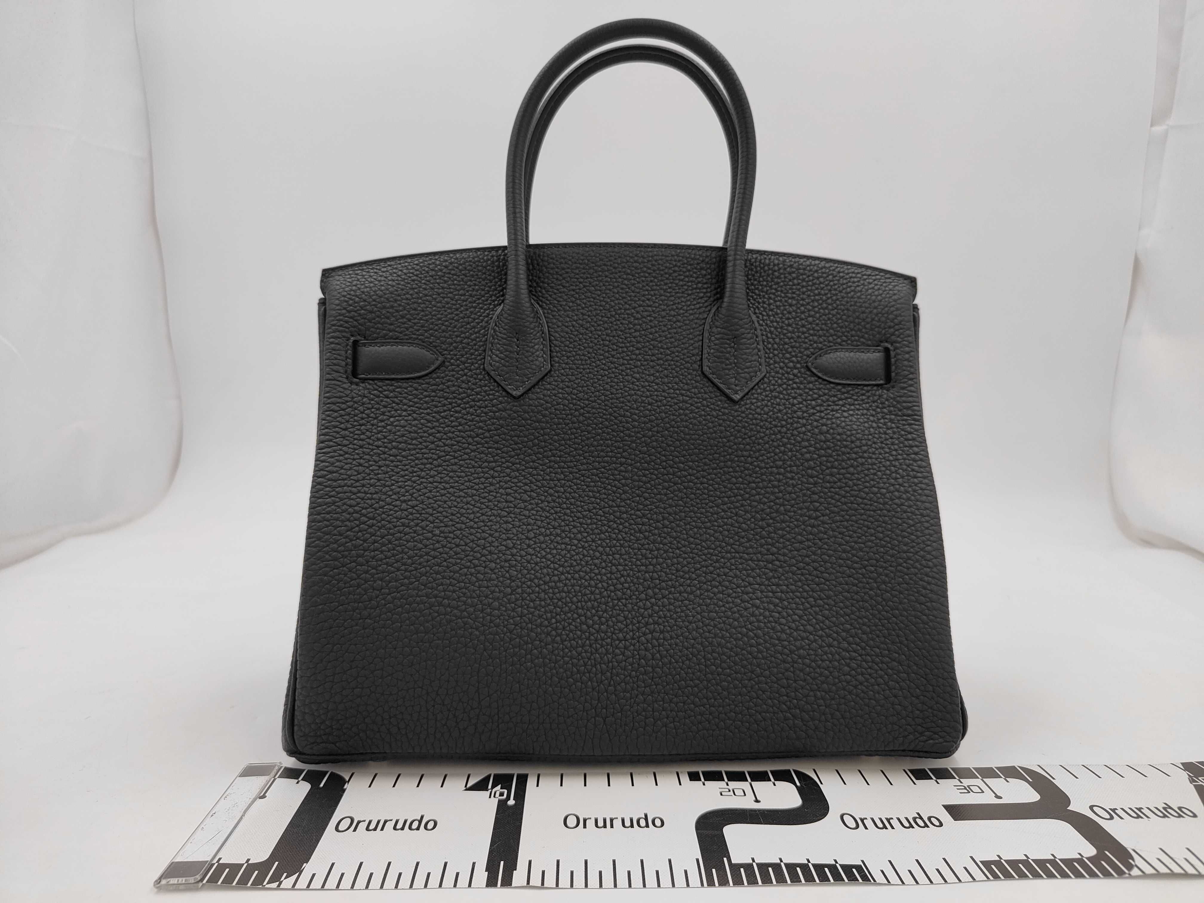 Birkin 30 Togo Black Silver Hardware G Stamp Handbag — view 2