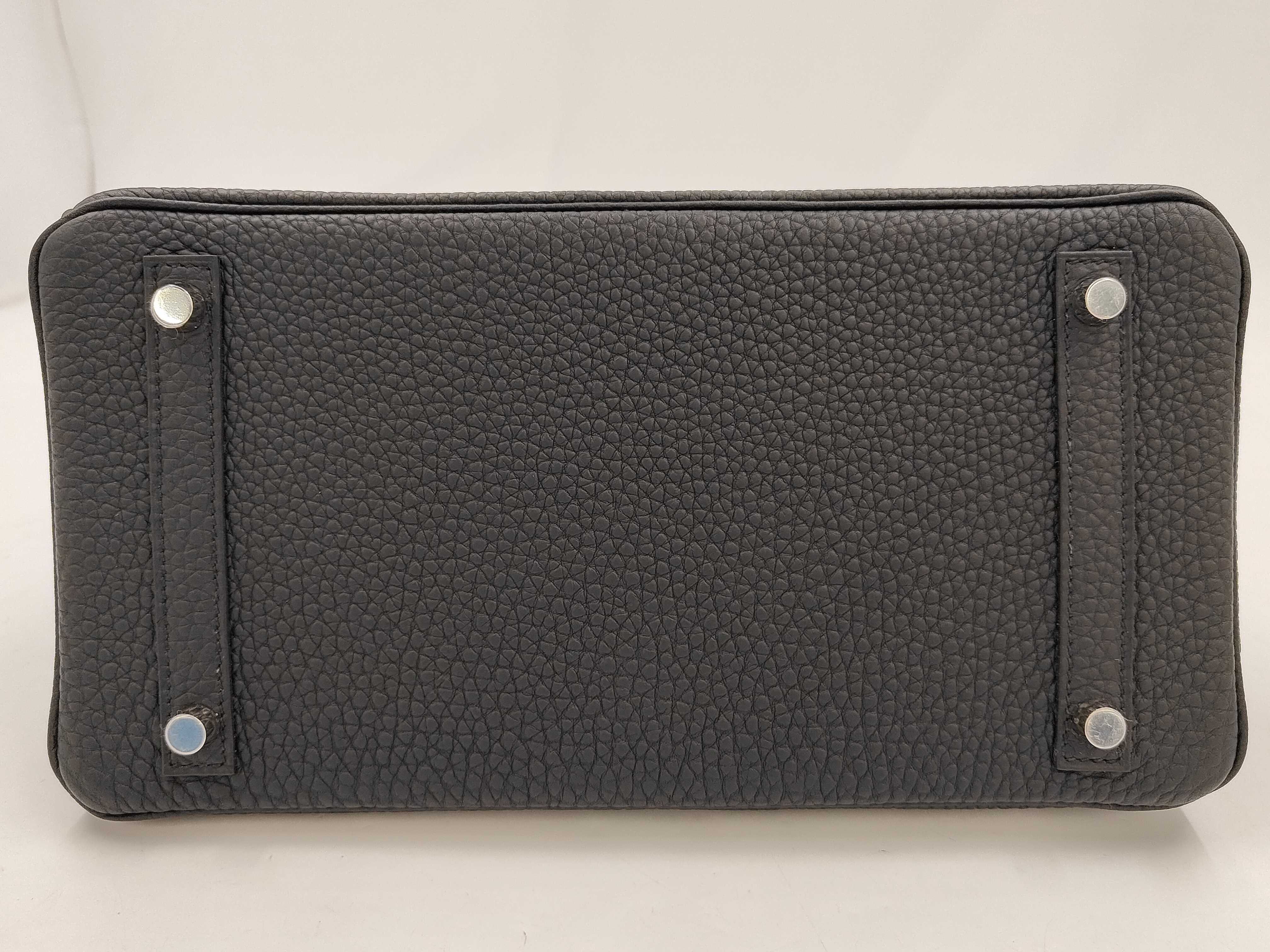 Birkin 30 Togo Black Silver Hardware G Stamp Handbag — view 3