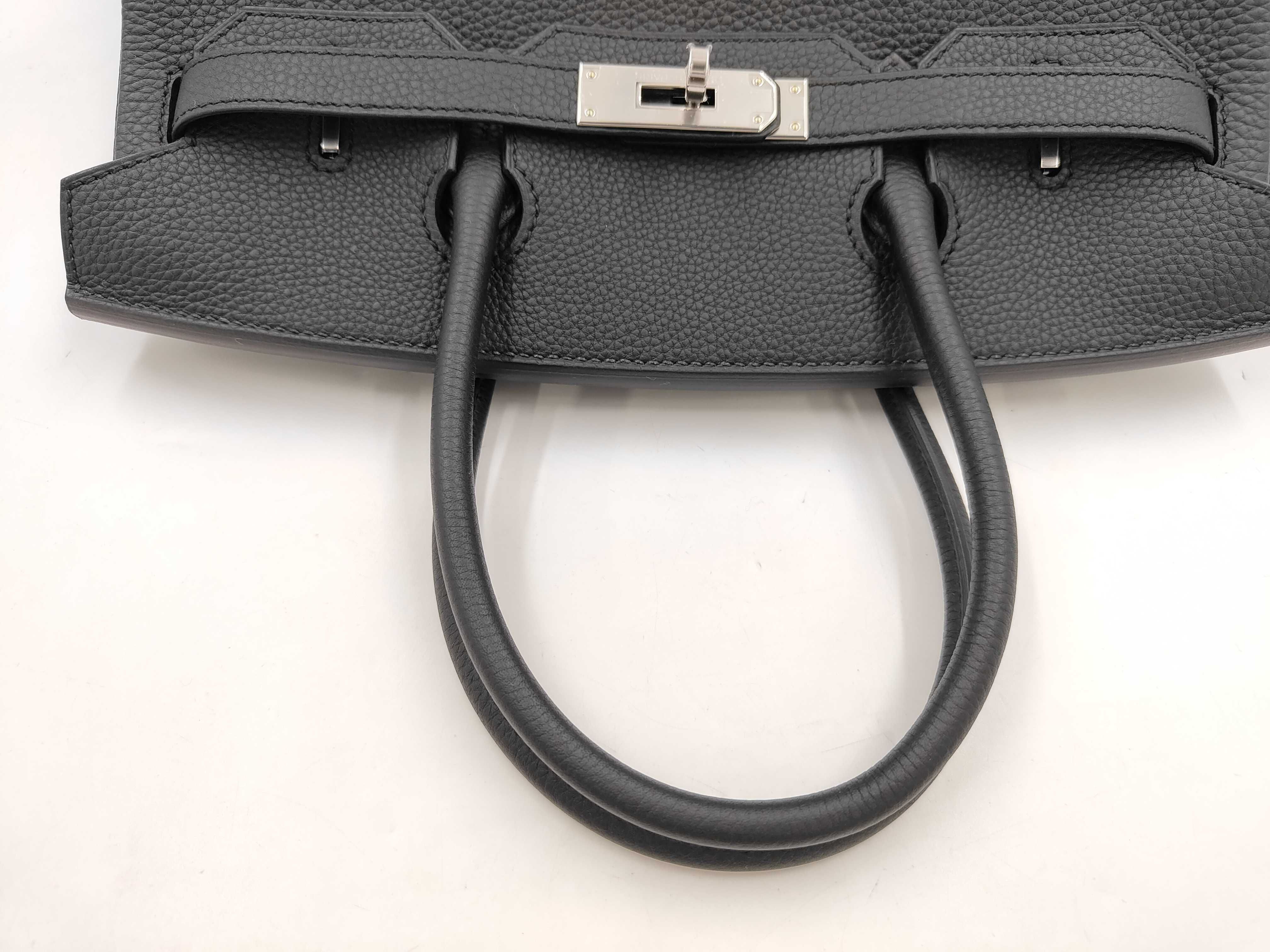 Birkin 30 Togo Black Silver Hardware G Stamp Handbag — view 5