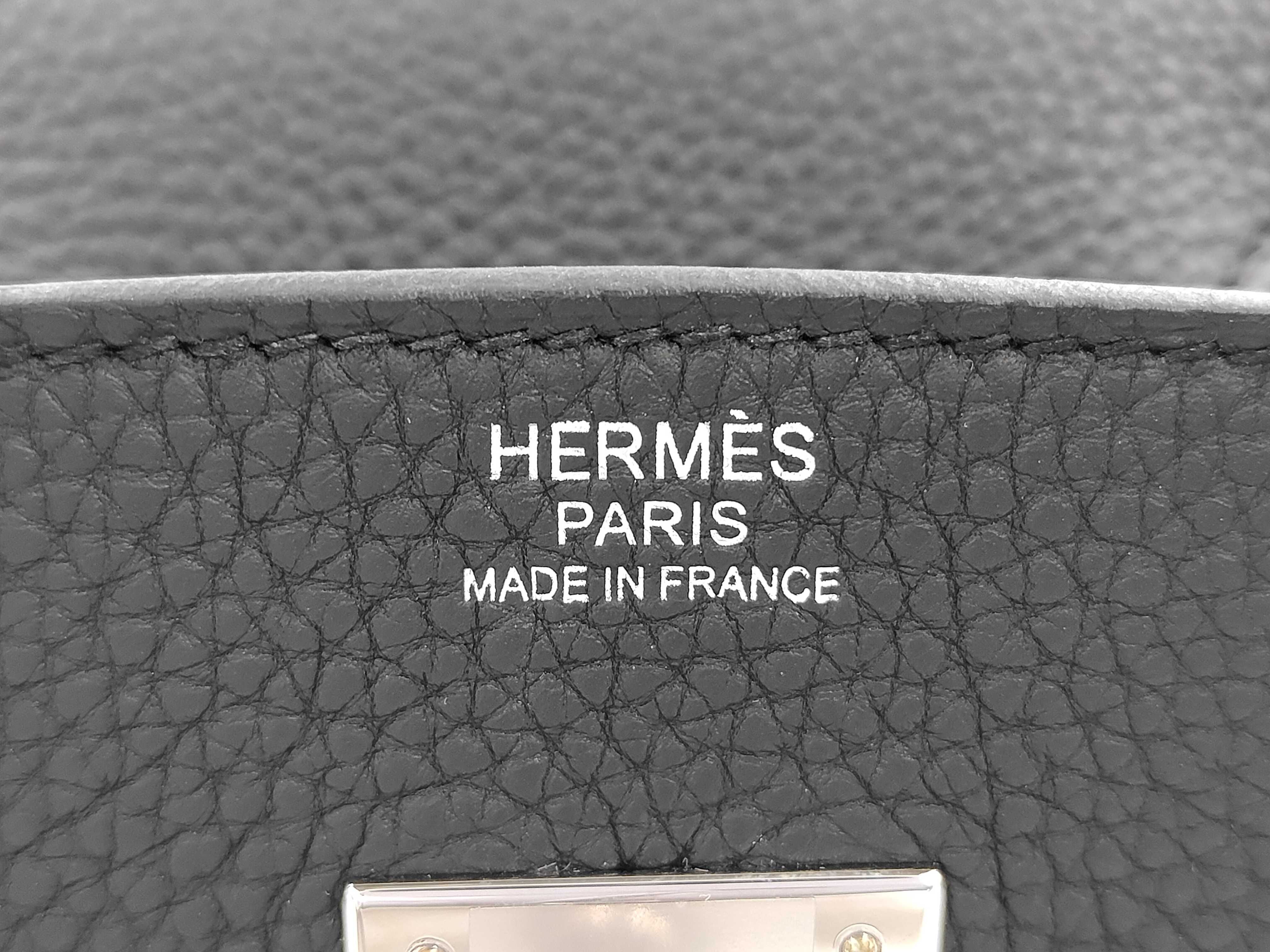 Birkin 30 Togo Black Silver Hardware G Stamp Handbag — view 8