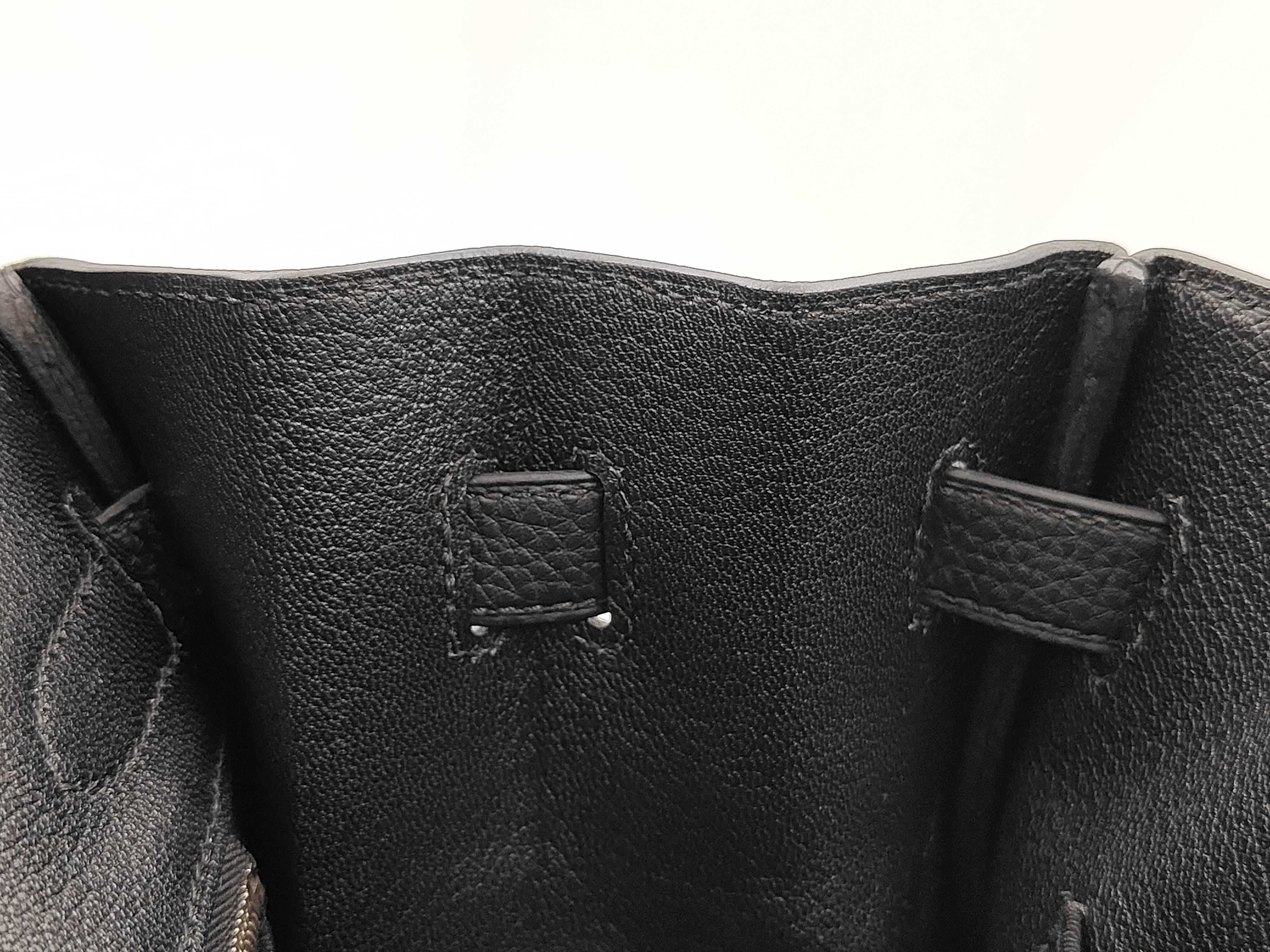 Birkin 30 Togo Black Silver Hardware G Stamp Handbag — view 9