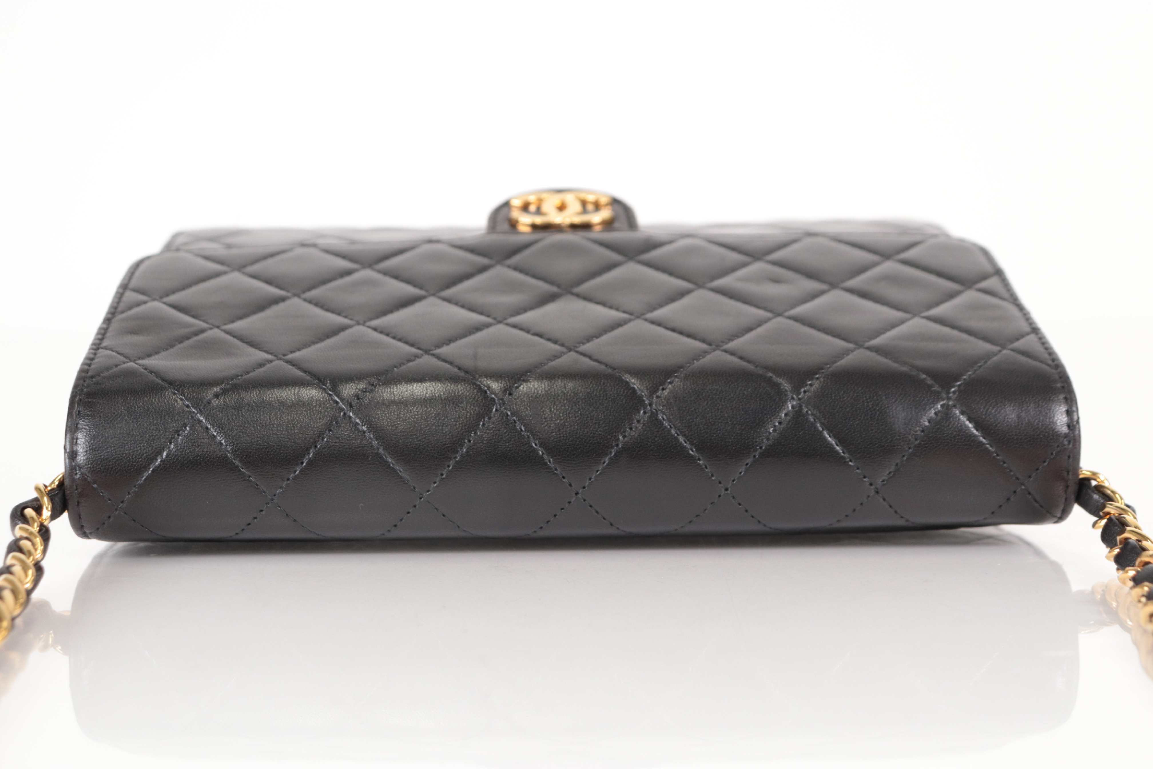 Push-Lock Lambskin Mini Chain Shoulder Bag (Serial No. 3) — view 6