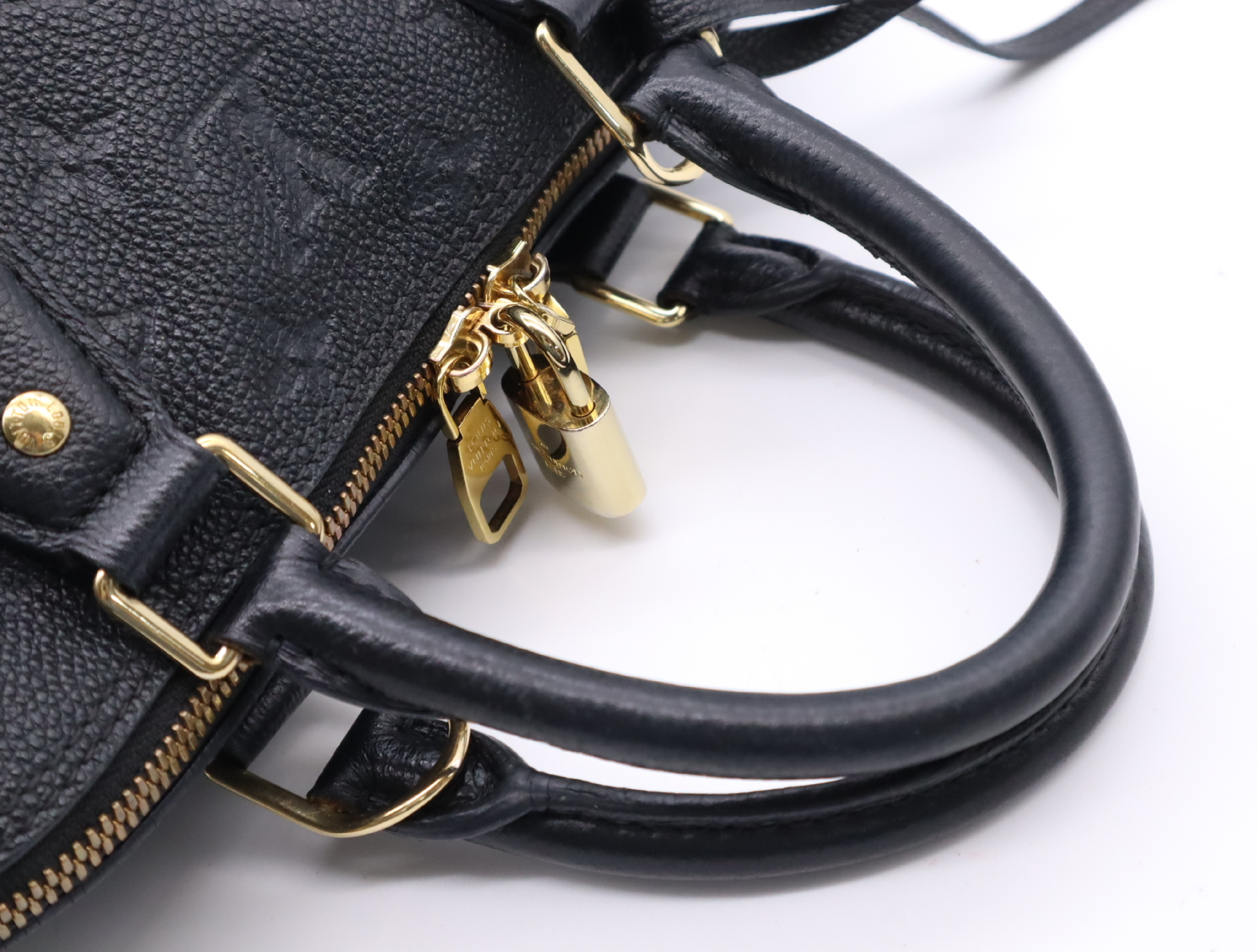 M44832 Empreinte Neo Alma PM Noir Handbag with 2 Keys and Clochette — view 10