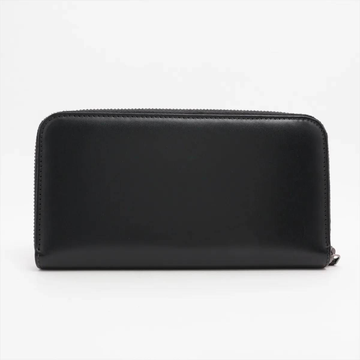 Serpenti Scaliermann Leather Round Zip Wallet Black — view 2