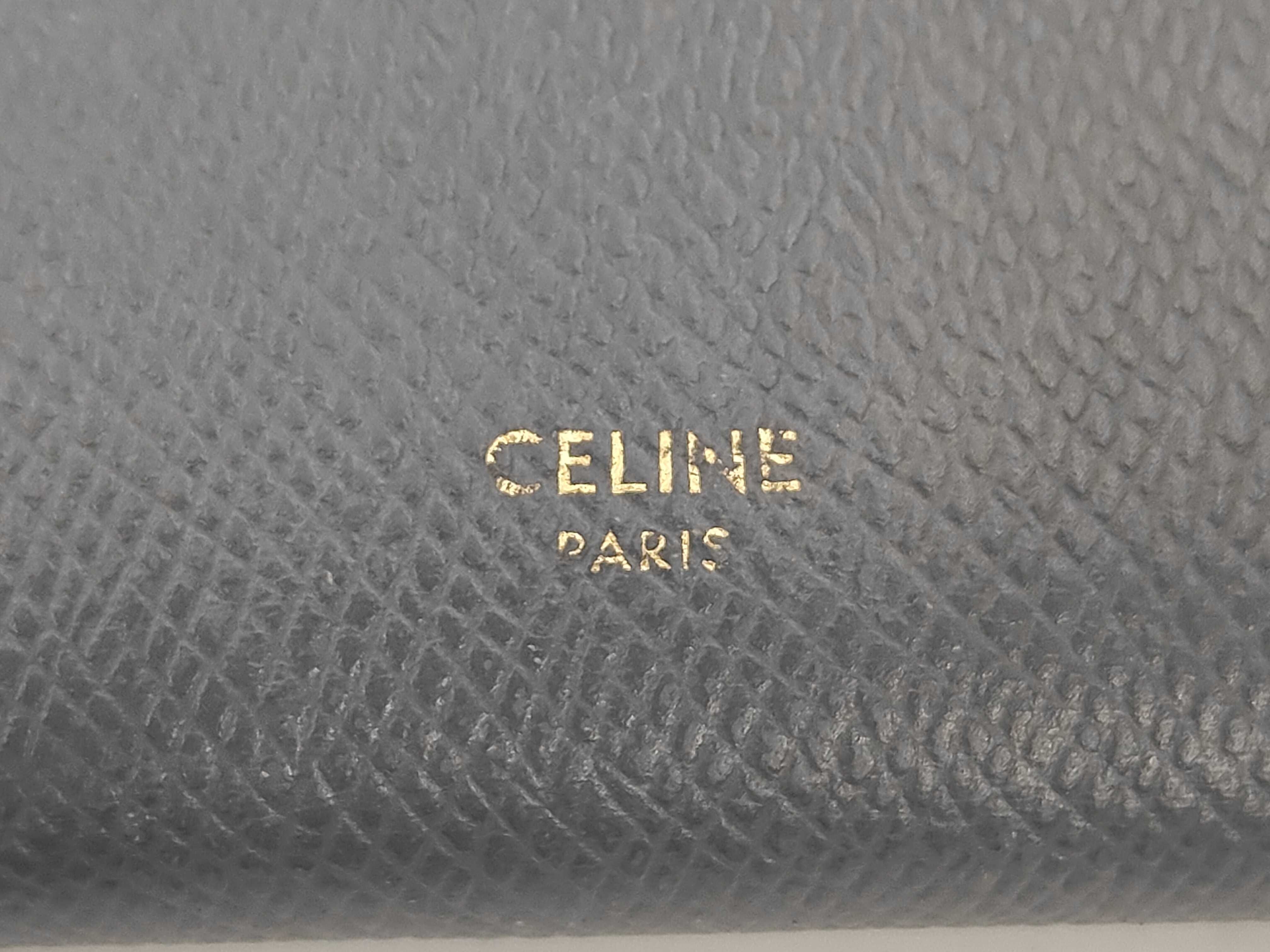 Leather Medium Strap Wallet, Gray — view 12