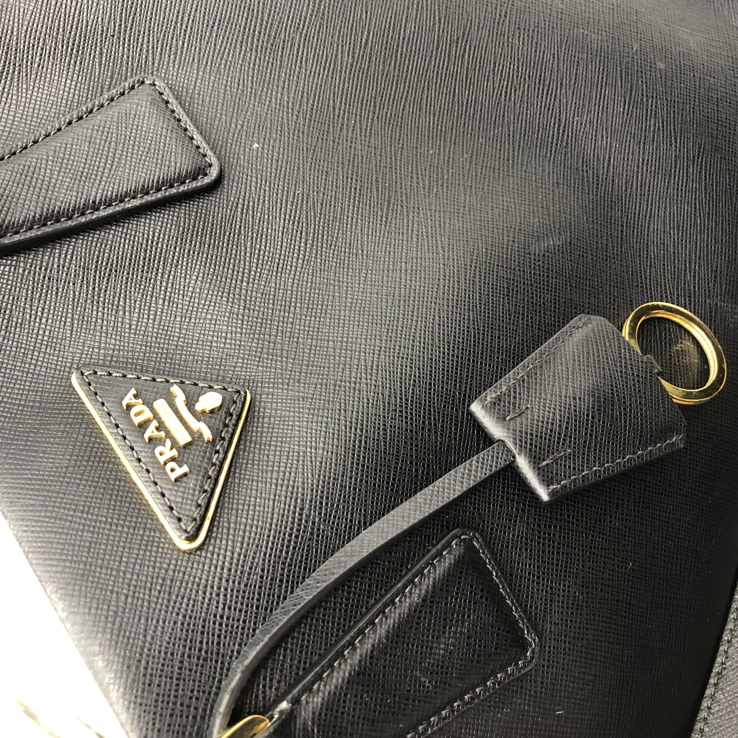 Saffiano Leather Shoulder Bag — view 6