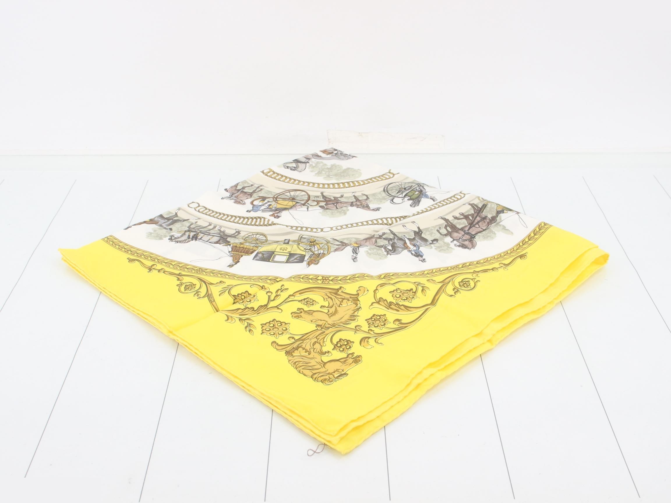 Carre 90 Longchamps (A Walk to Longchamp) 100% Silk — view 2