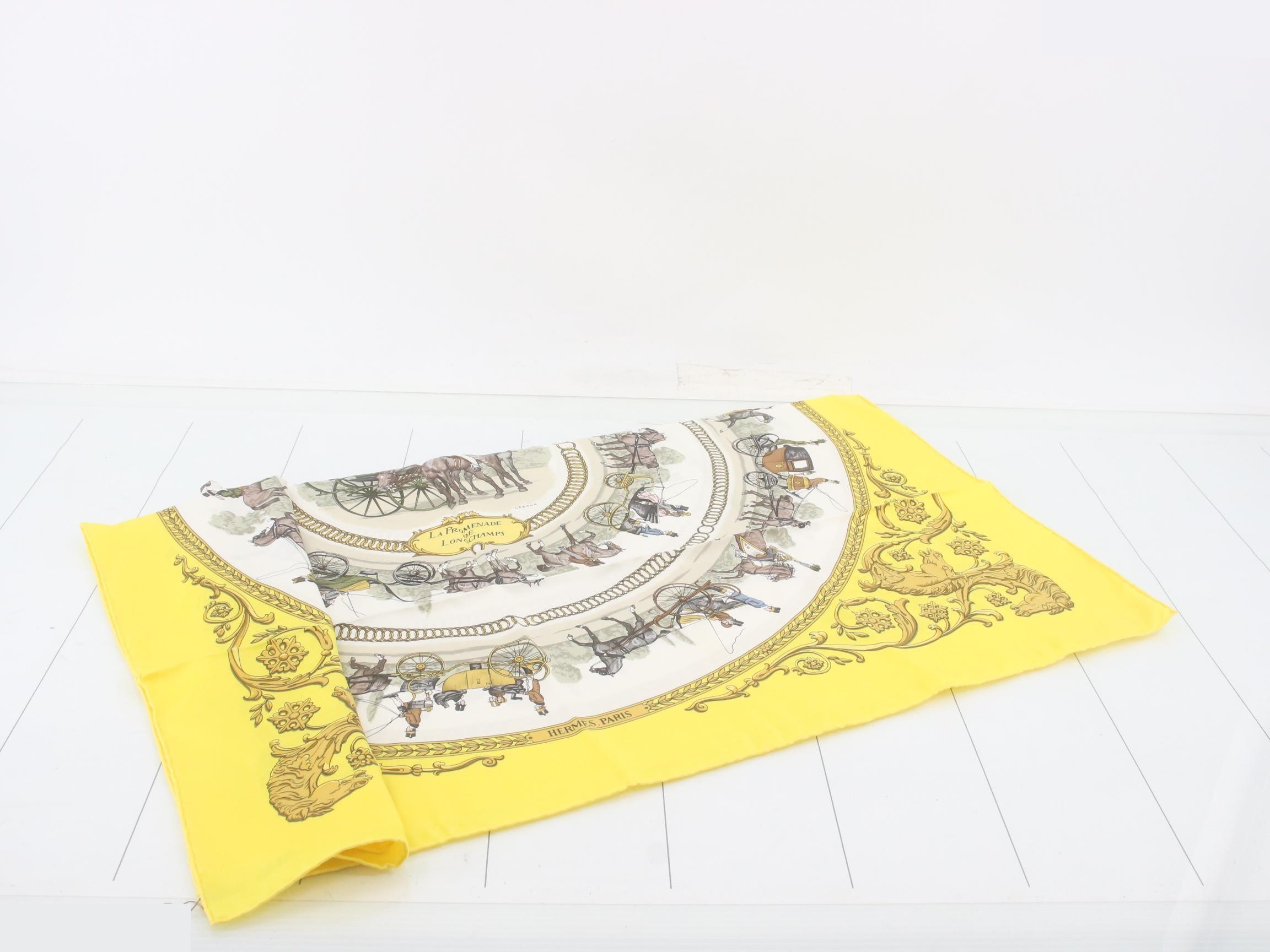 Carre 90 Longchamps (A Walk to Longchamp) 100% Silk — view 3