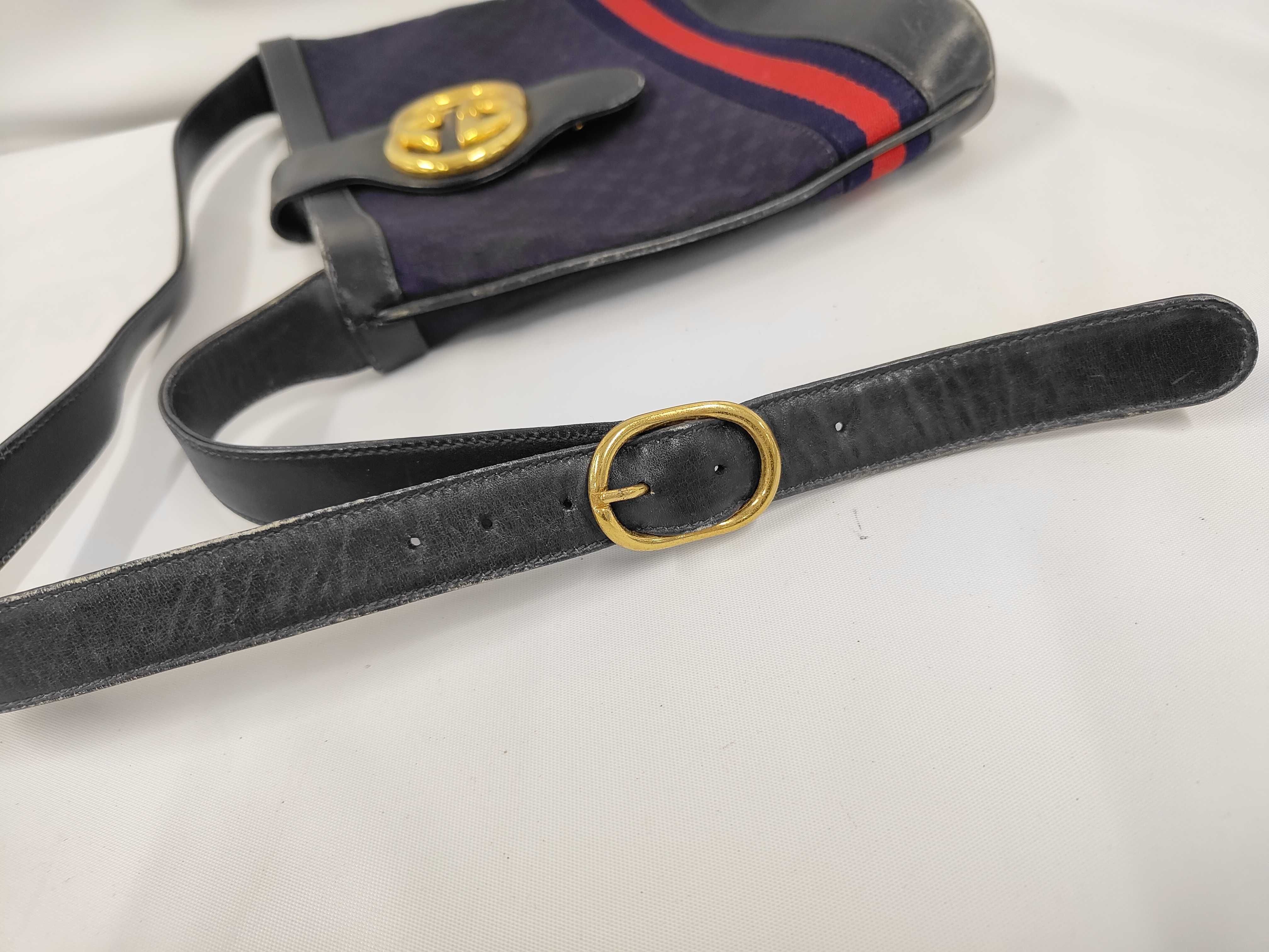 Shoulder Bag, Canvas, Navy — view 5