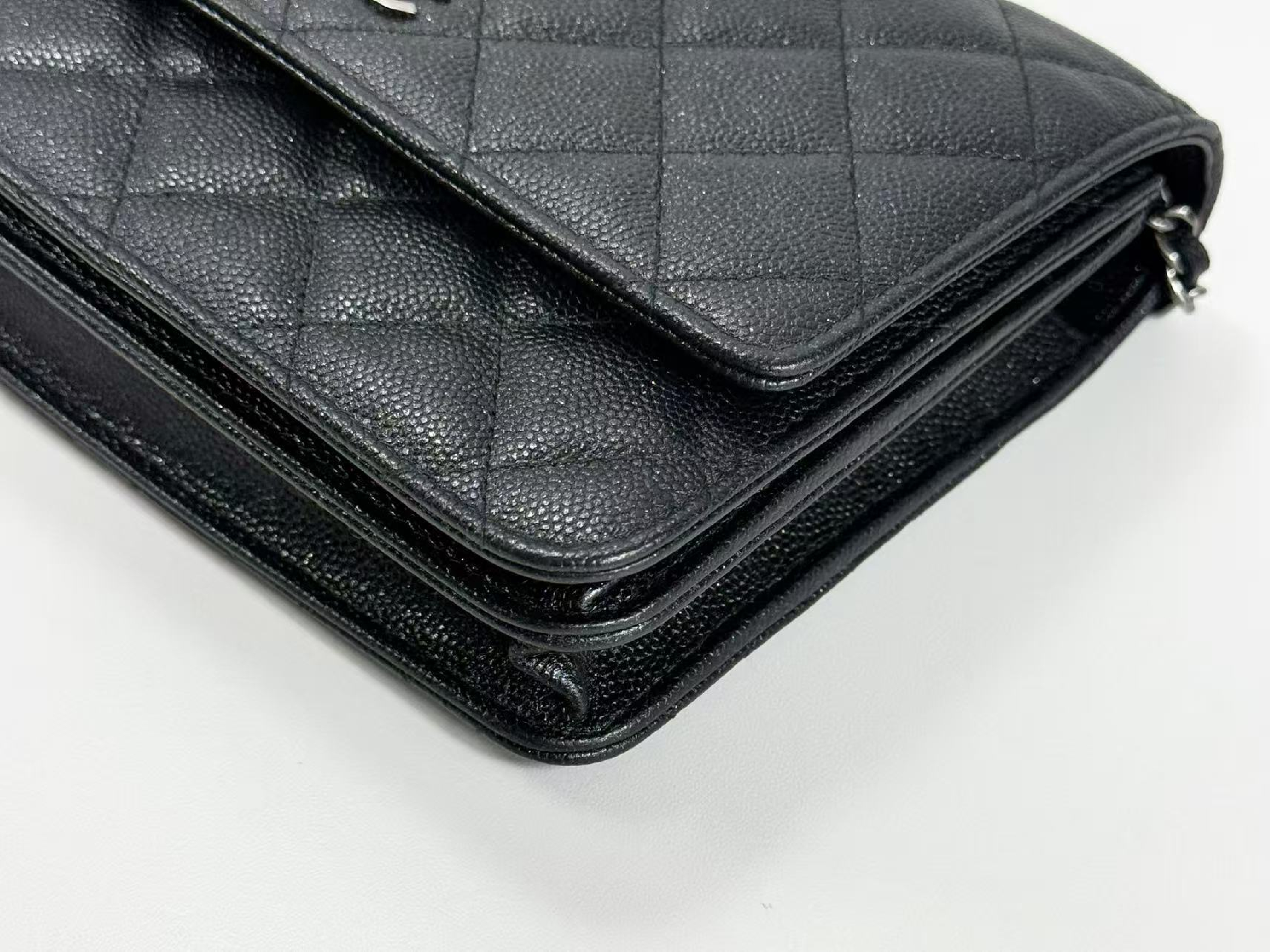 Black Caviar Skin Matelassé WOC W17/H14/D4cm approx. 24 series [Box, dust bag, authenticity card, seal included] Black silver hardware Shoulder bag 24945779 — view 11