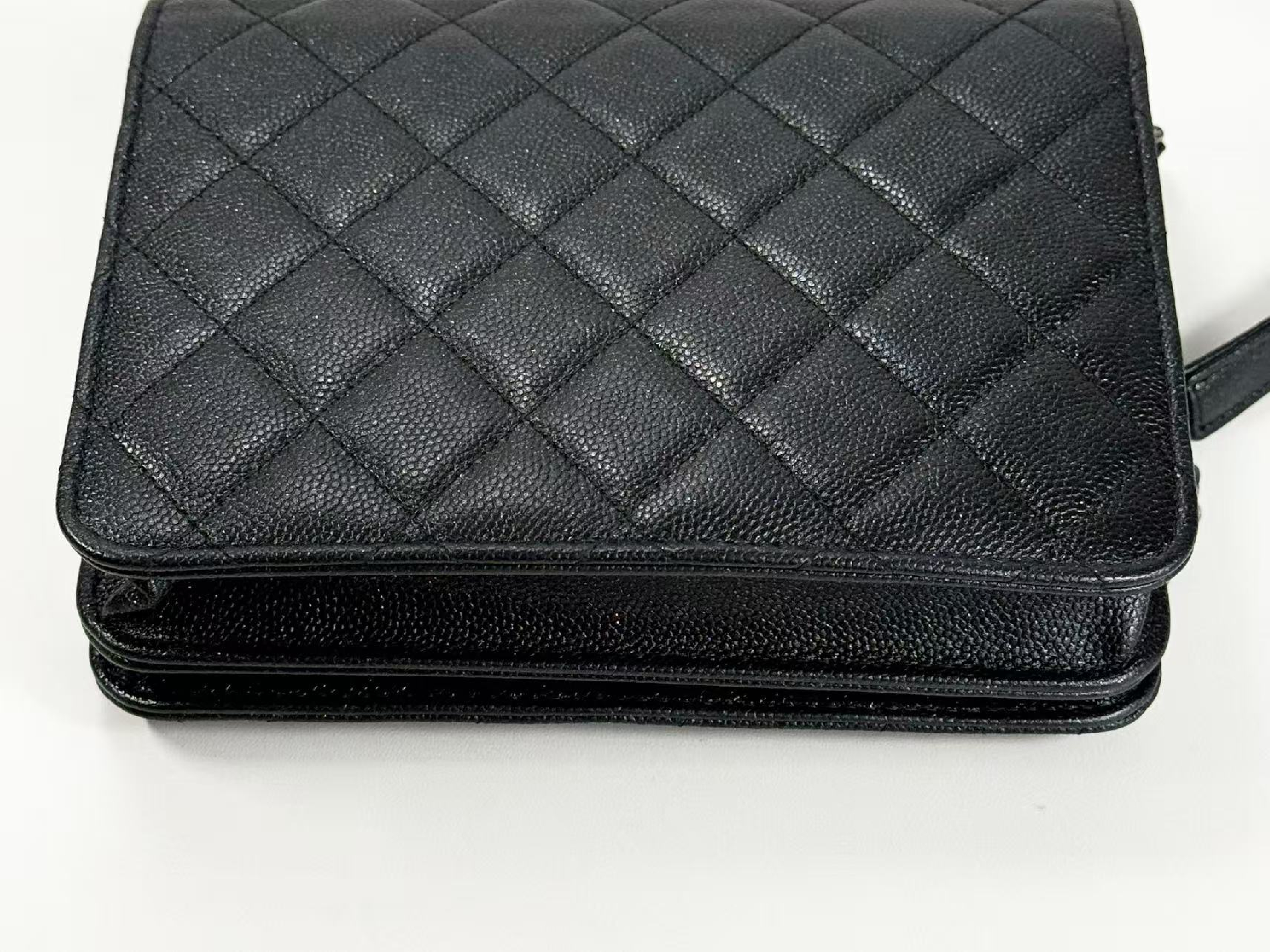Black Caviar Skin Matelassé WOC W17/H14/D4cm approx. 24 series [Box, dust bag, authenticity card, seal included] Black silver hardware Shoulder bag 24945779 — view 12