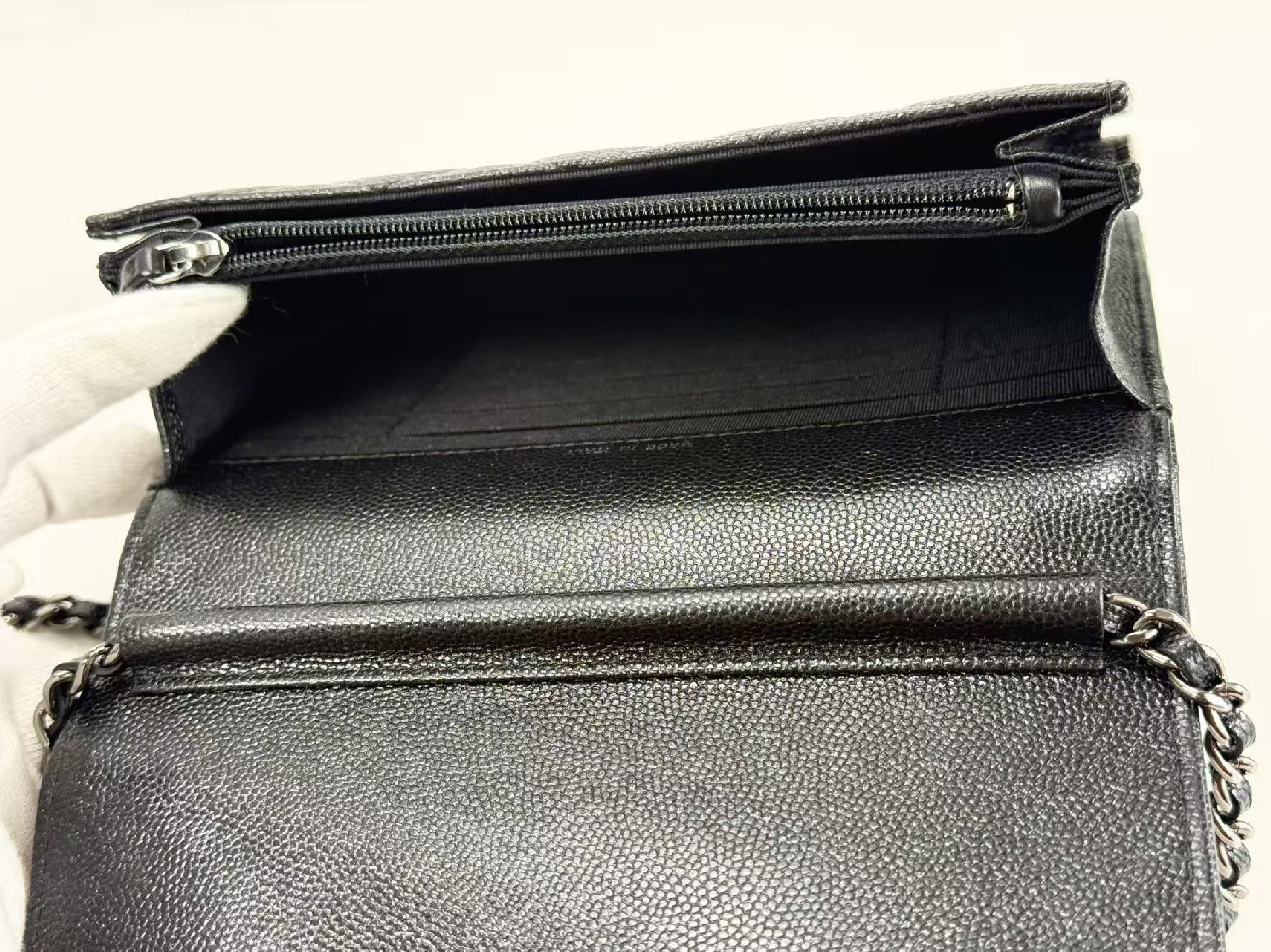 Black Caviar Skin Matelassé WOC W17/H14/D4cm approx. 24 series [Box, dust bag, authenticity card, seal included] Black silver hardware Shoulder bag 24945779 — view 15