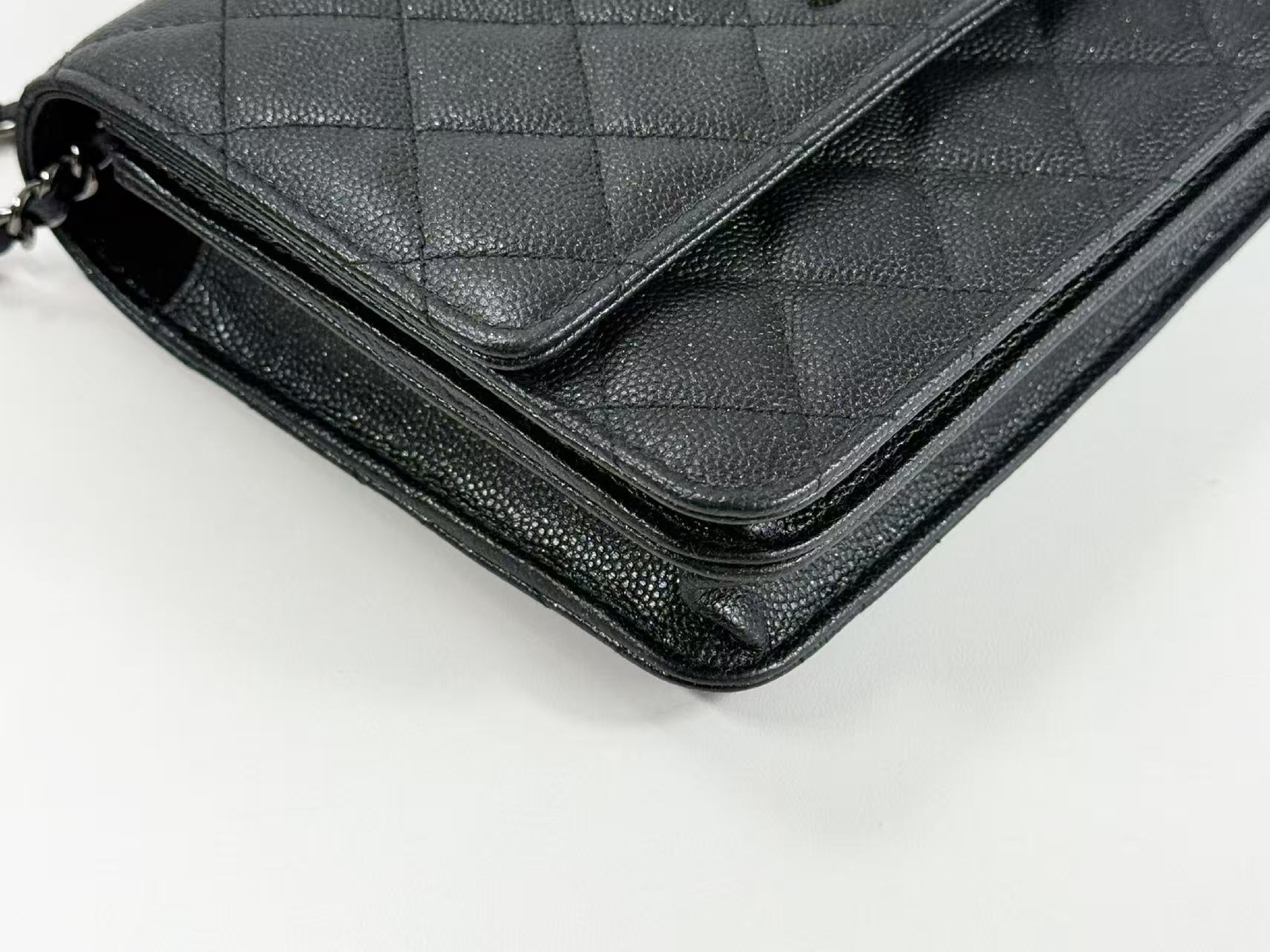 Black Caviar Skin Matelassé WOC W17/H14/D4cm approx. 24 series [Box, dust bag, authenticity card, seal included] Black silver hardware Shoulder bag 24945779 — view 10