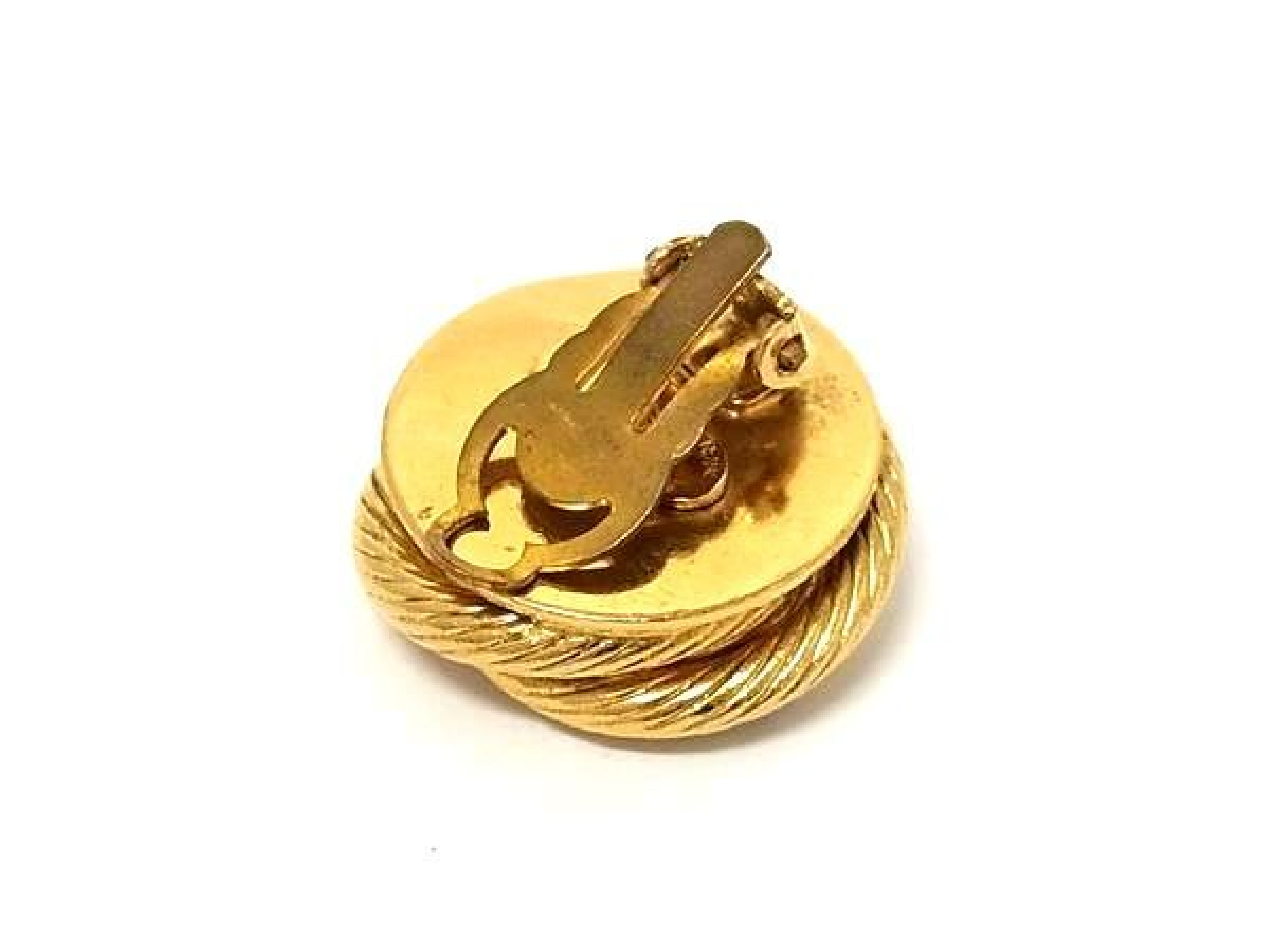 23 Coco Mark Clip-on Earring (Single Earring) - Women's Accessory - Gold Tone x Blue Tone - HD0337 Earring — view 2
