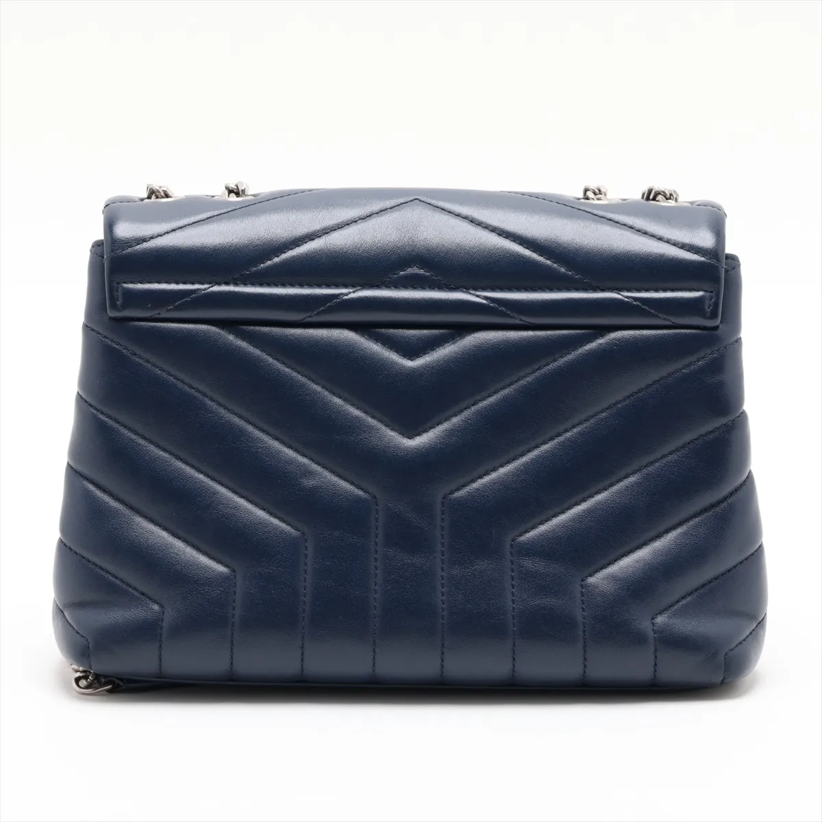 Loulou Leather Chain Shoulder Bag, Blue, 494699 — view 2