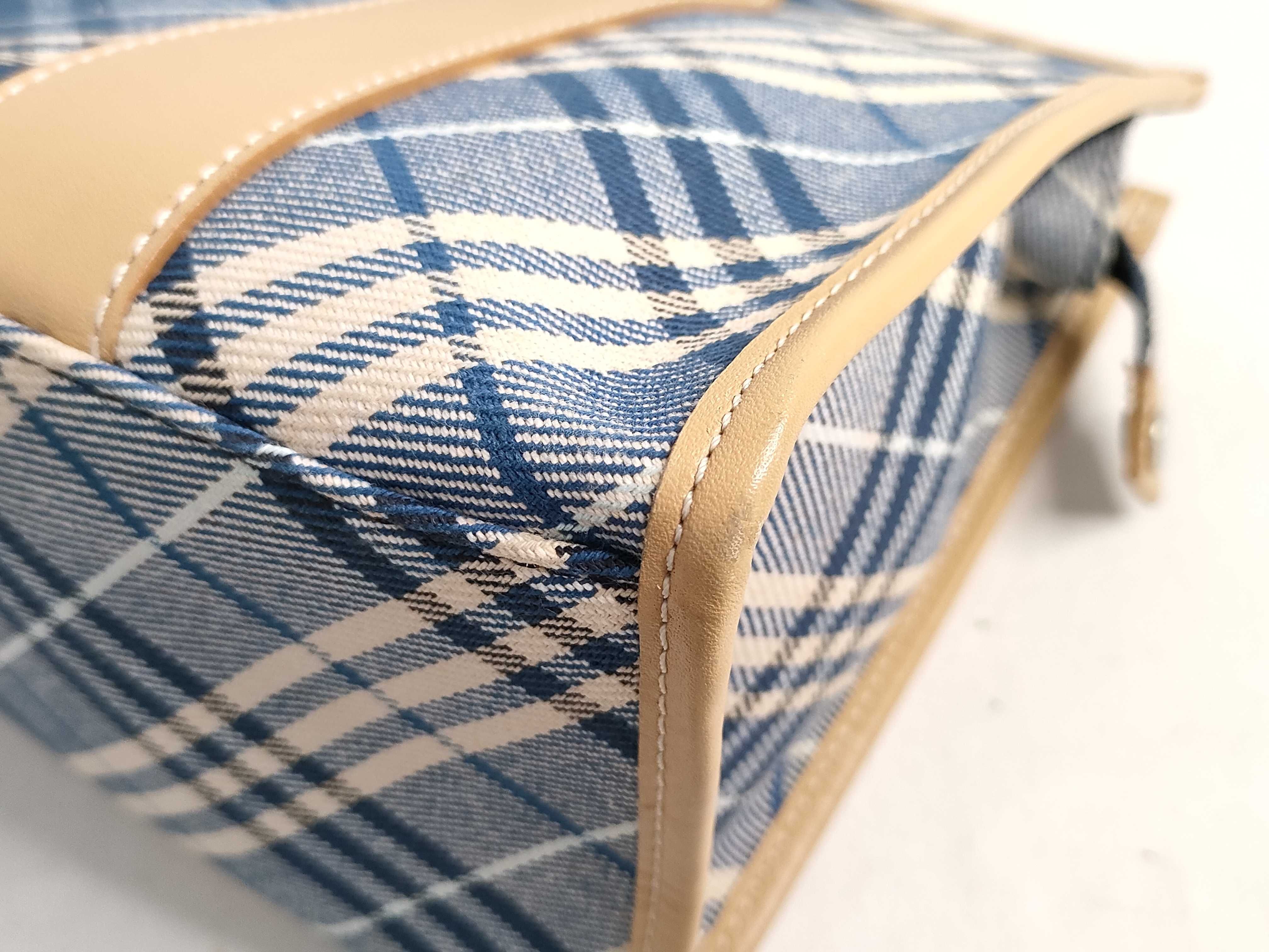Blue Label Burberry Tote Bag Check Denim Tote Bag — view 6