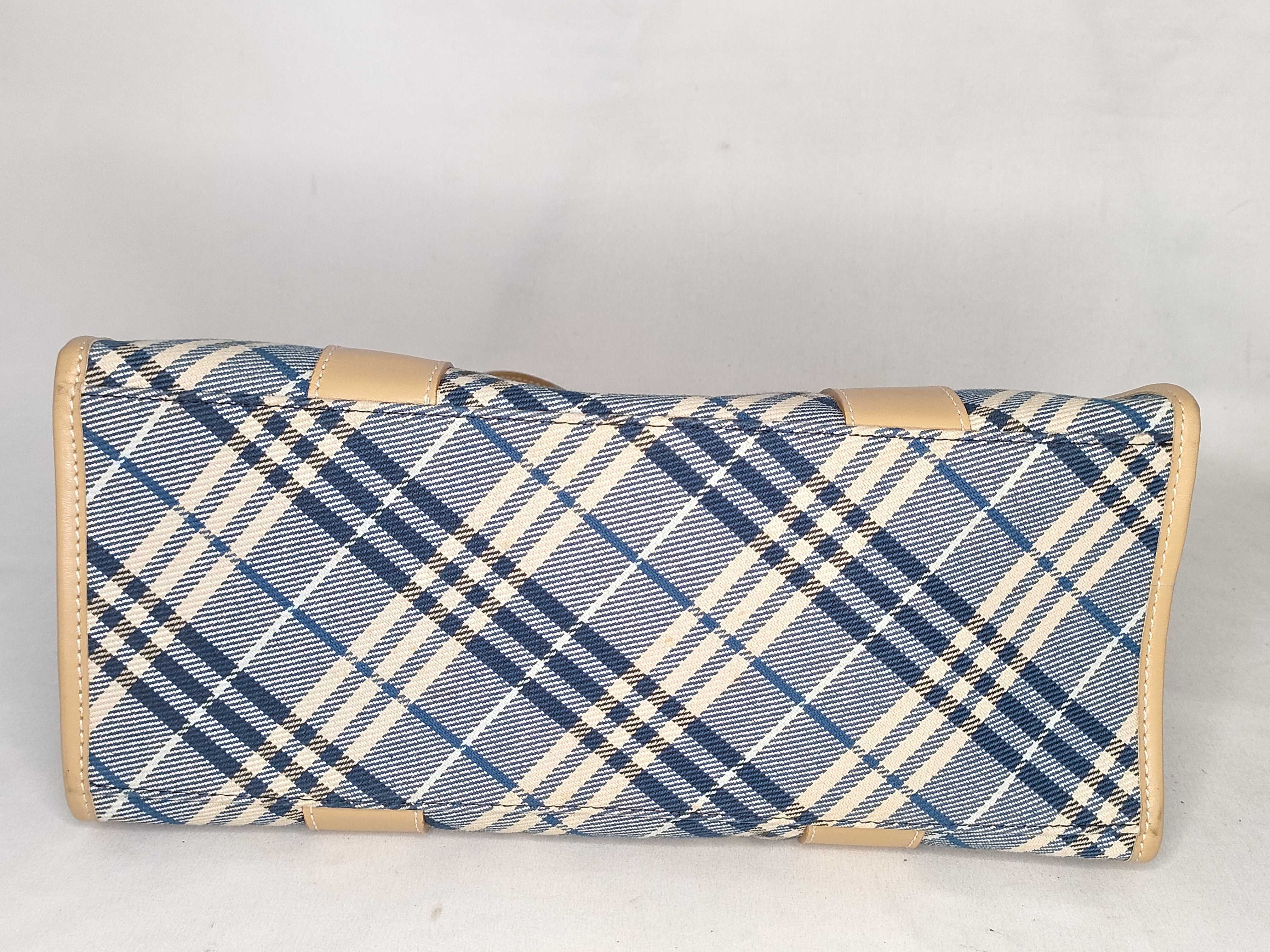 Blue Label Burberry Tote Bag Check Denim Tote Bag — view 7
