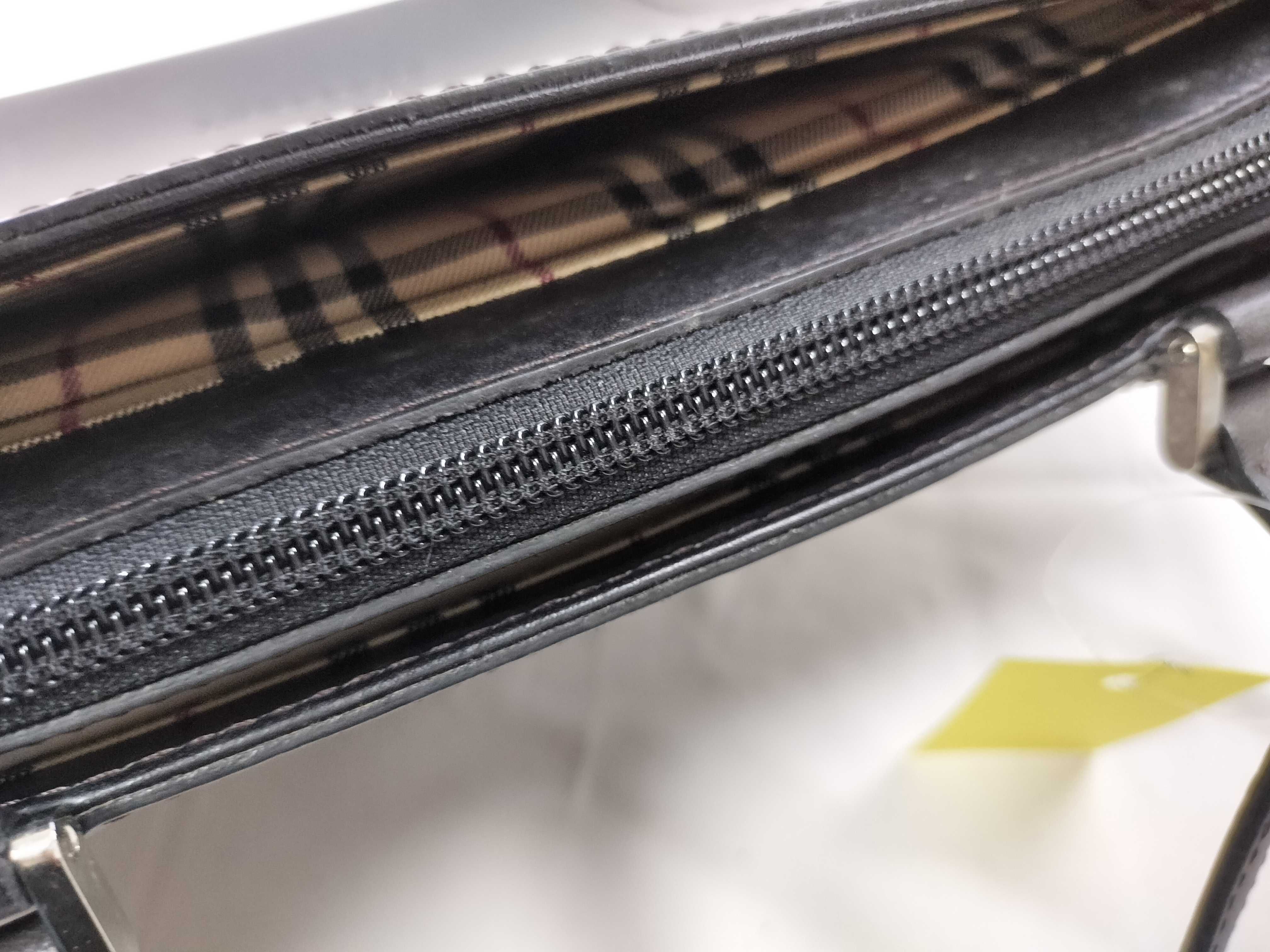 Nova Check Leather Tote Bag — view 6