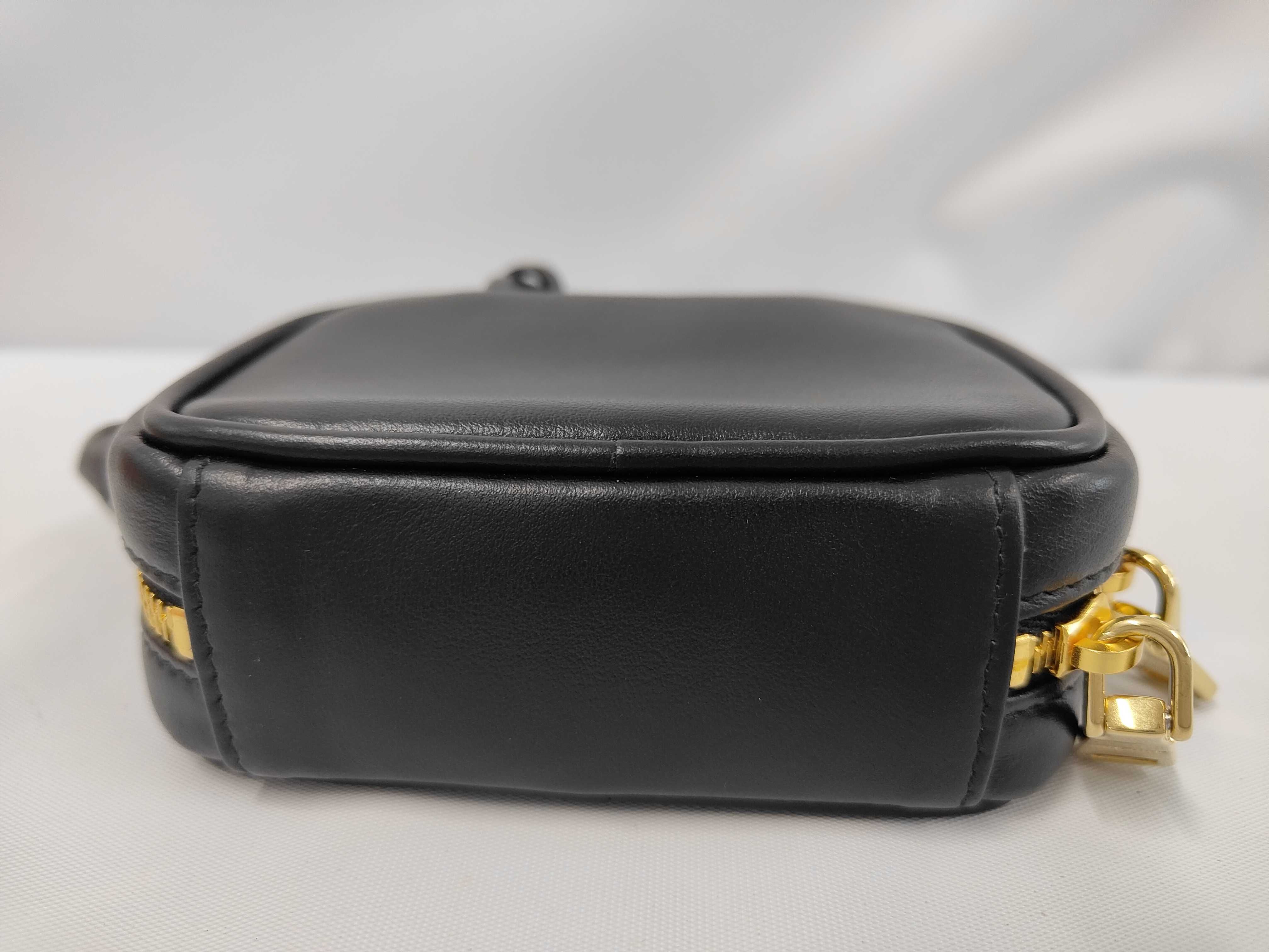 Unused Miu Beau Micro Leather Bag 2-way Black 5NR036 Pouch — view 4