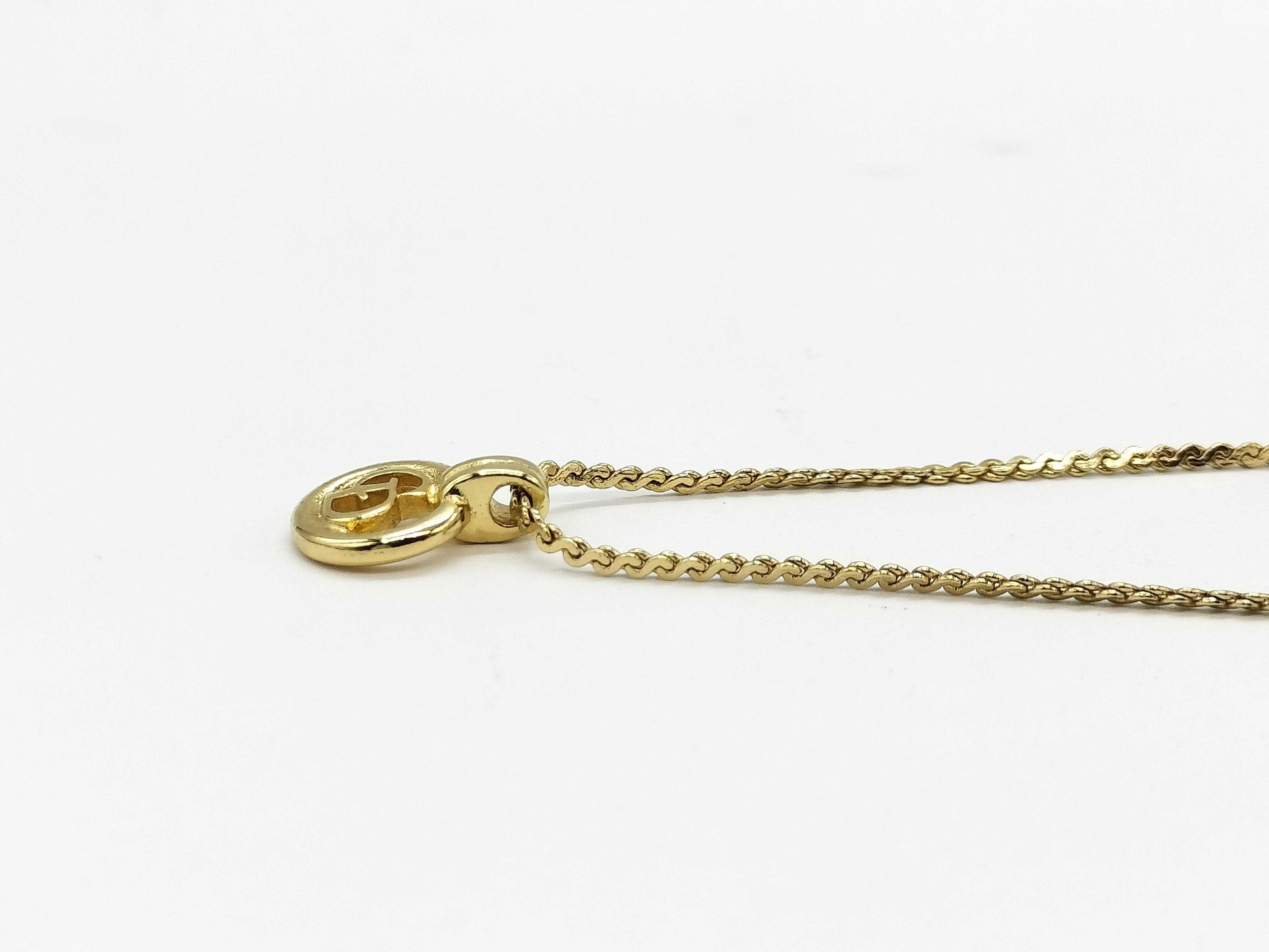 logo gold necklace — view 2