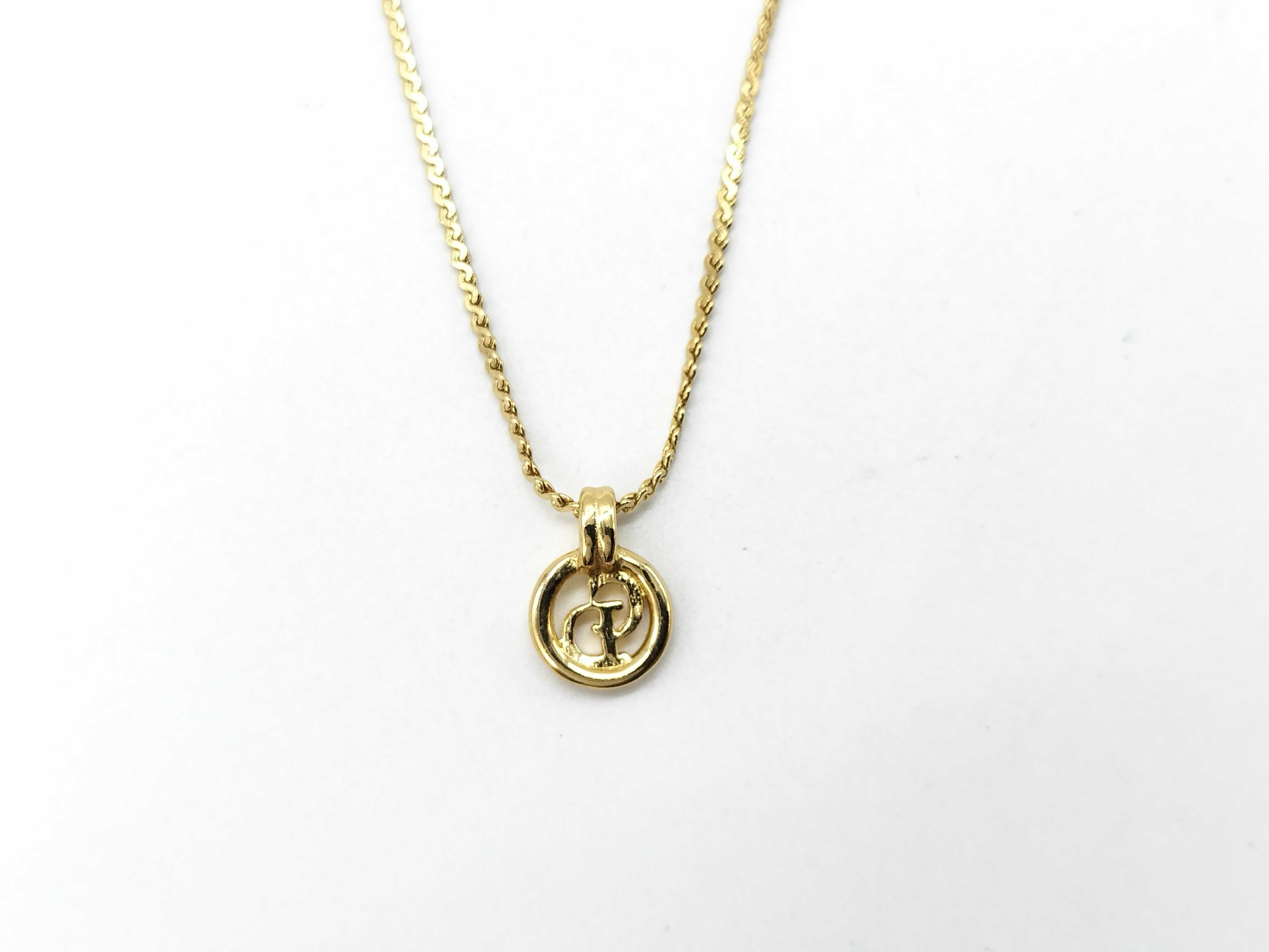 logo gold necklace — view 3