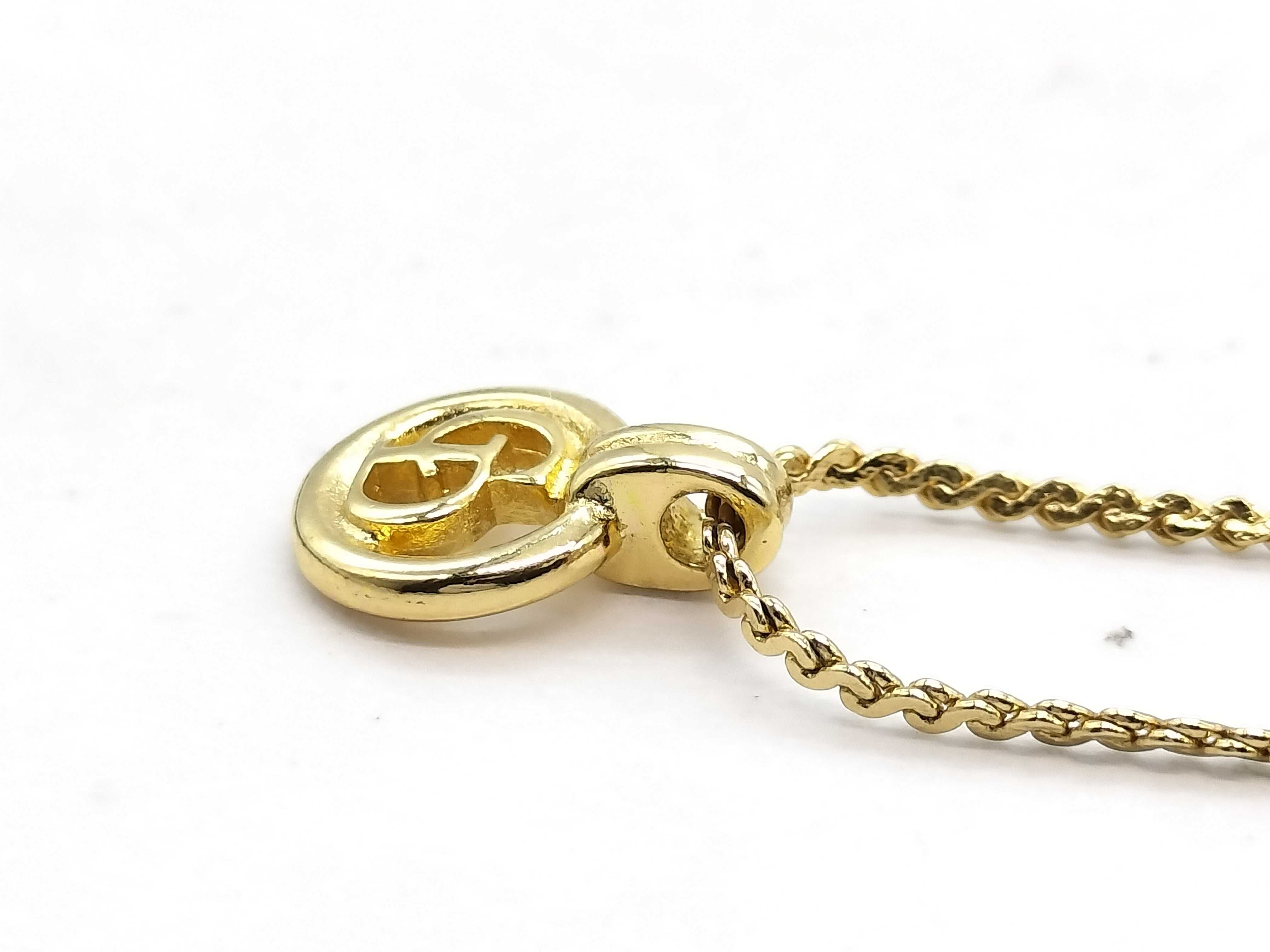 logo gold necklace — view 8