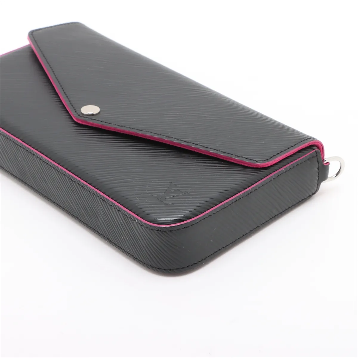 Epi Pochette Felicie M64579 TJ1158 Black x Pink (Strap not included) — view 3