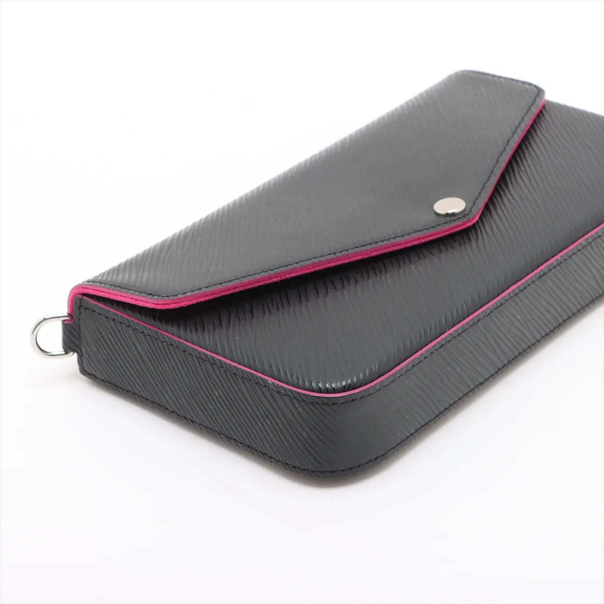 Epi Pochette Felicie M64579 TJ1158 Black x Pink (Strap not included) — view 4