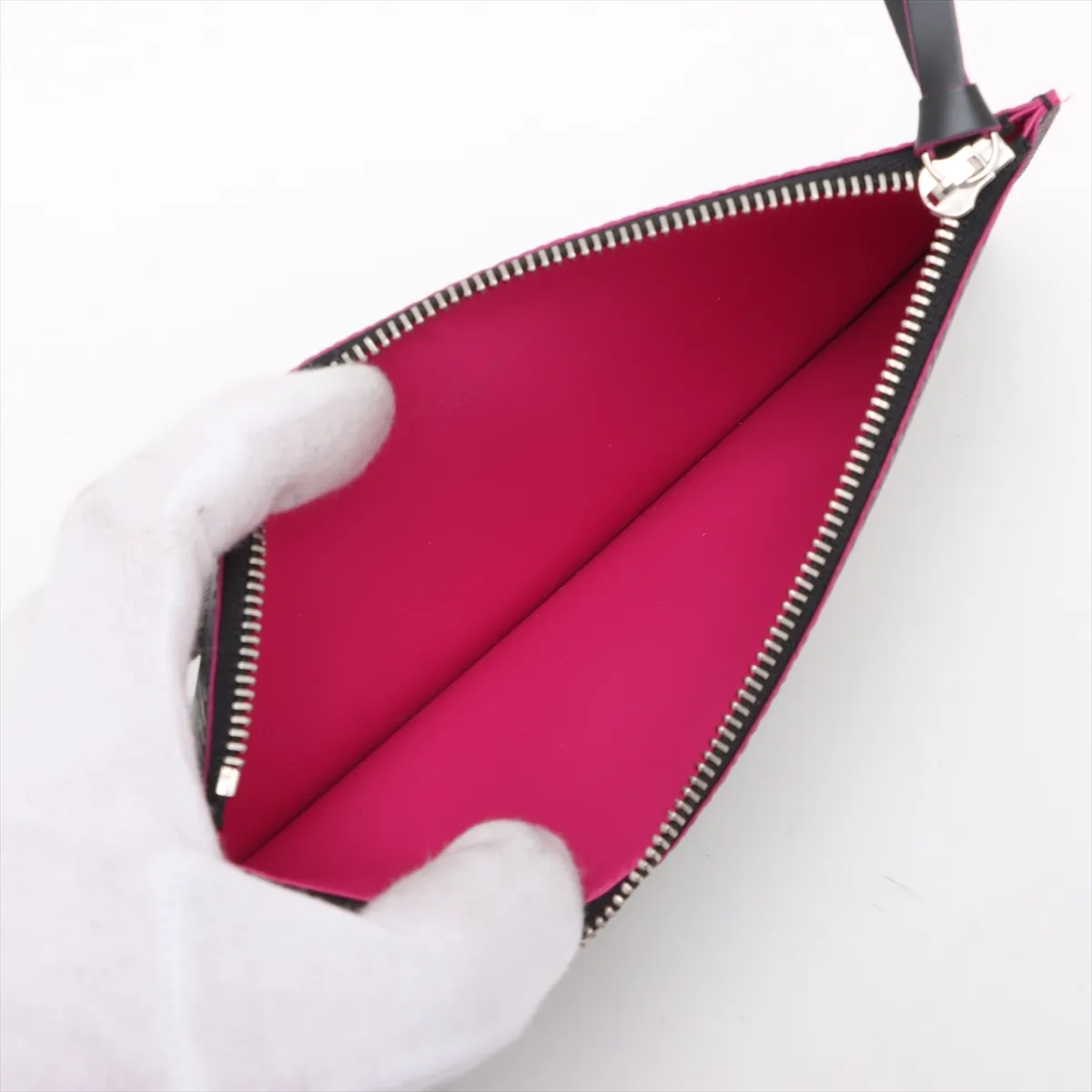 Epi Pochette Felicie M64579 TJ1158 Black x Pink (Strap not included) — view 7