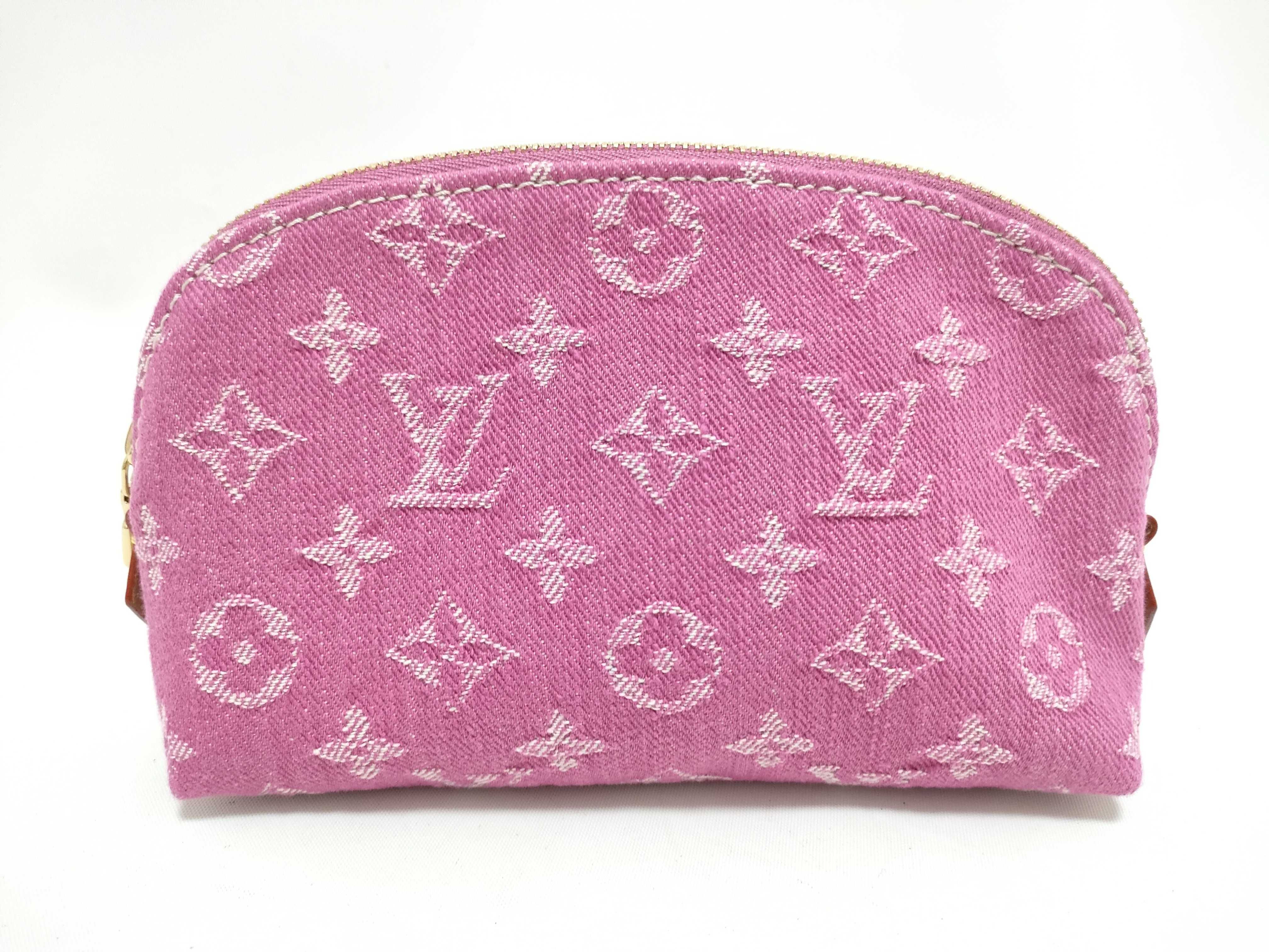 Monogram Denim M28050 Monogram Denim Cosmetic Pouch