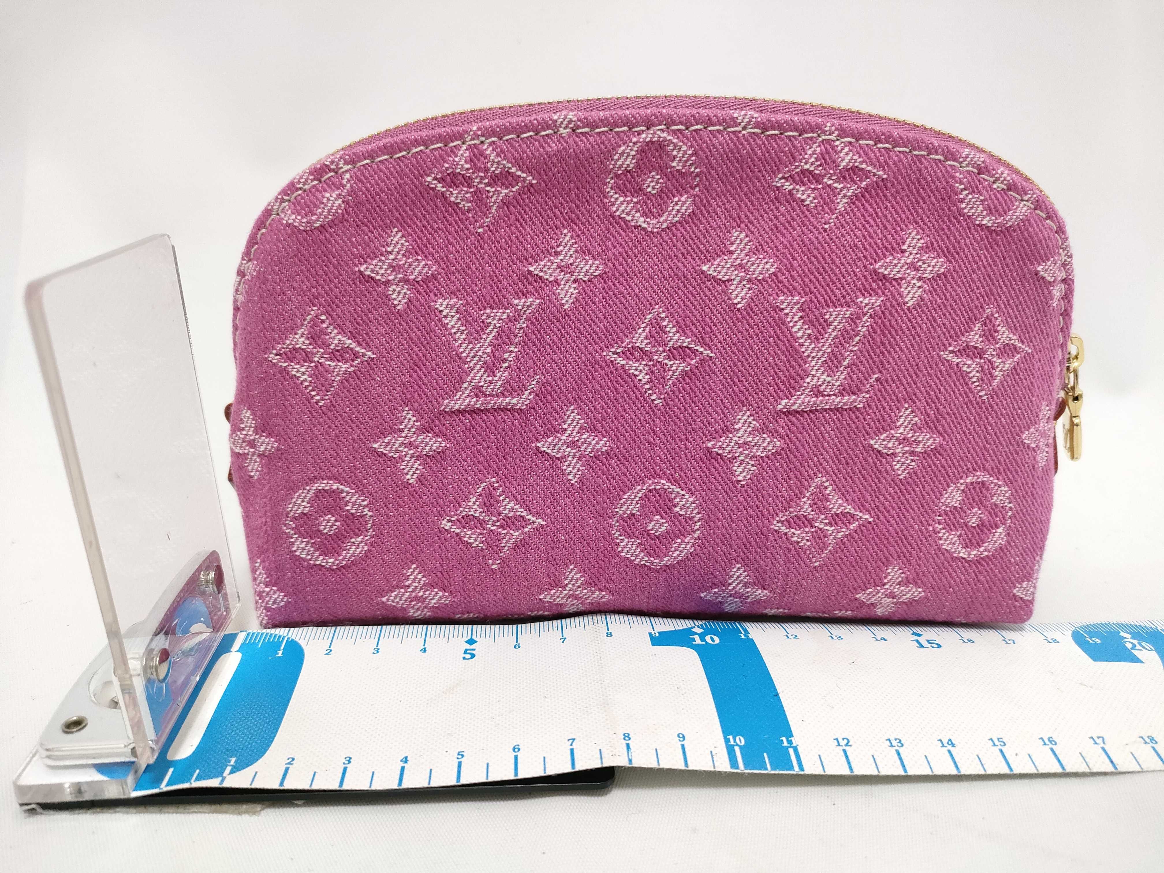 Monogram Denim M28050 Monogram Denim Cosmetic Pouch — view 2