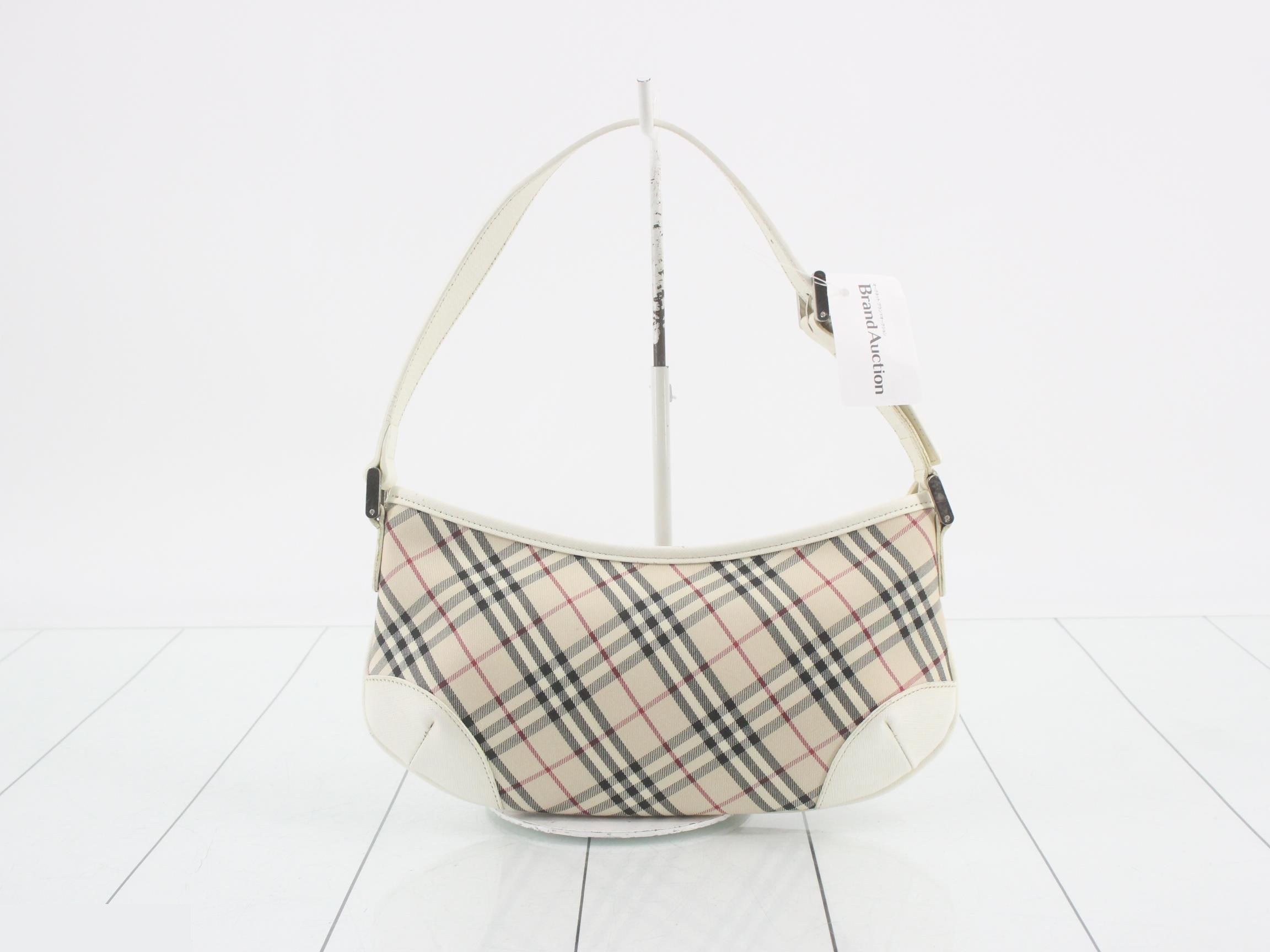 Nova Check Handbag Accessory Pouch White — view 2