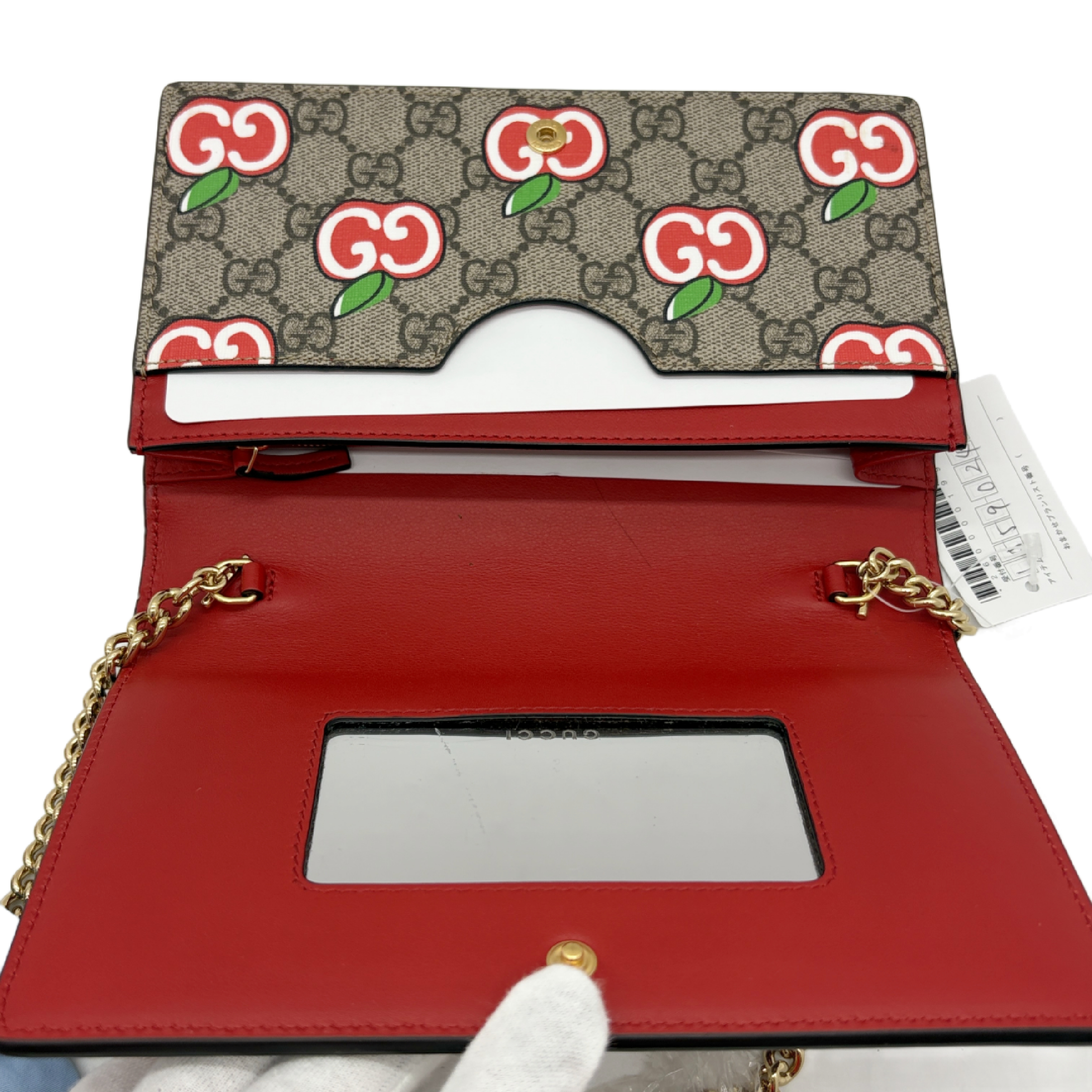 GG Supreme Apple Print Padlock Small Shoulder Bag — view 6