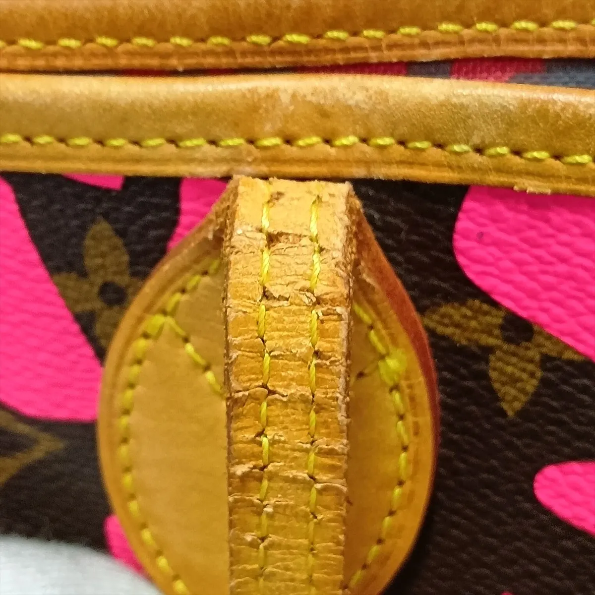 Monogram Graffiti Neverfull GM M93701 SP0029 Pink x Brown — view 13