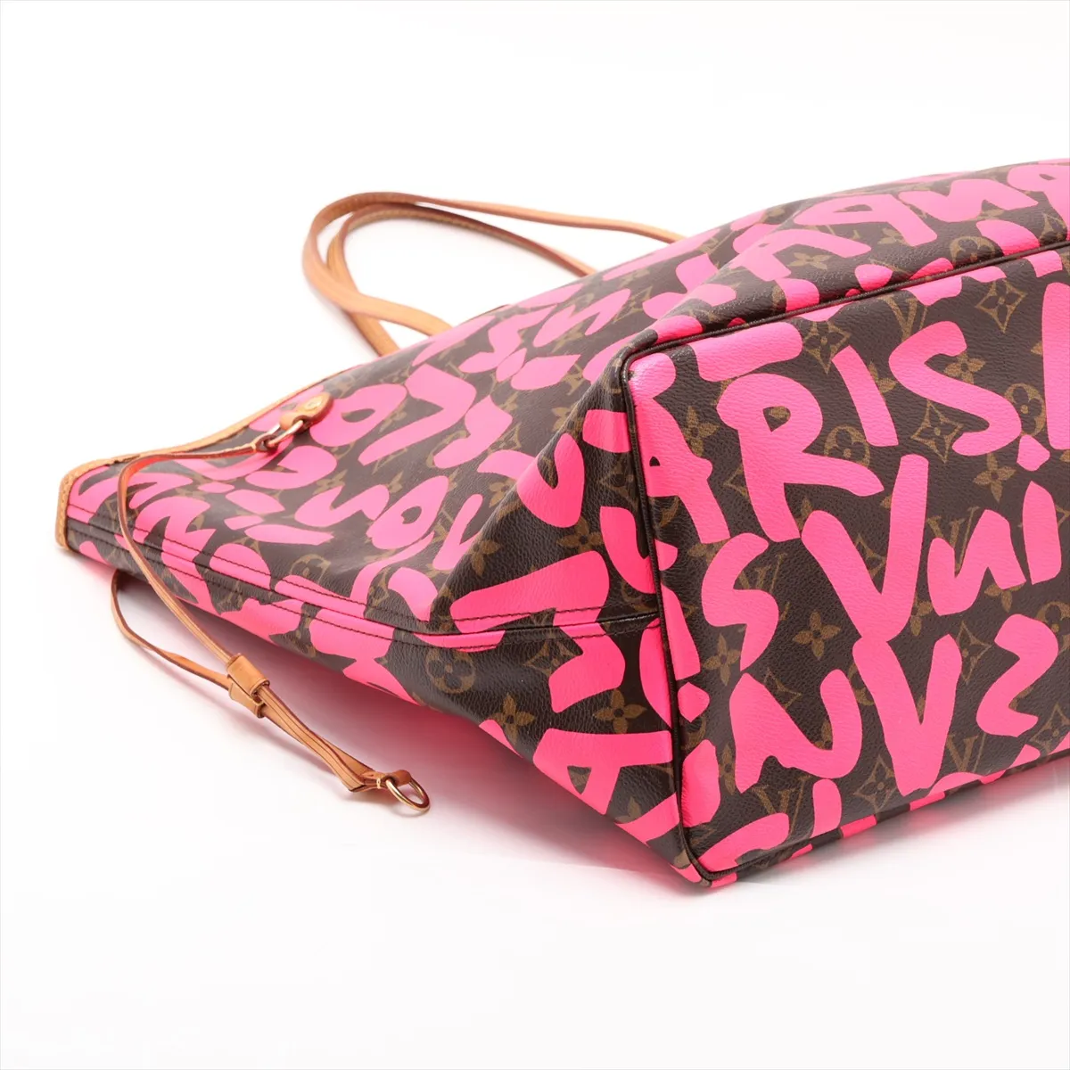 Monogram Graffiti Neverfull GM M93701 SP0029 Pink x Brown — view 4