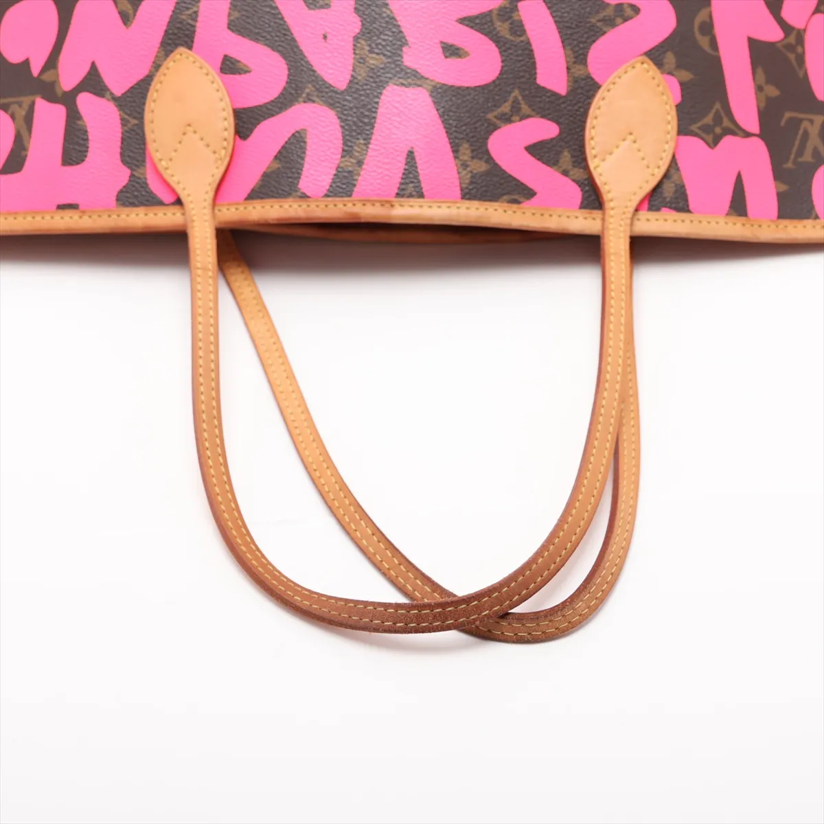 Monogram Graffiti Neverfull GM M93701 SP0029 Pink x Brown — view 5
