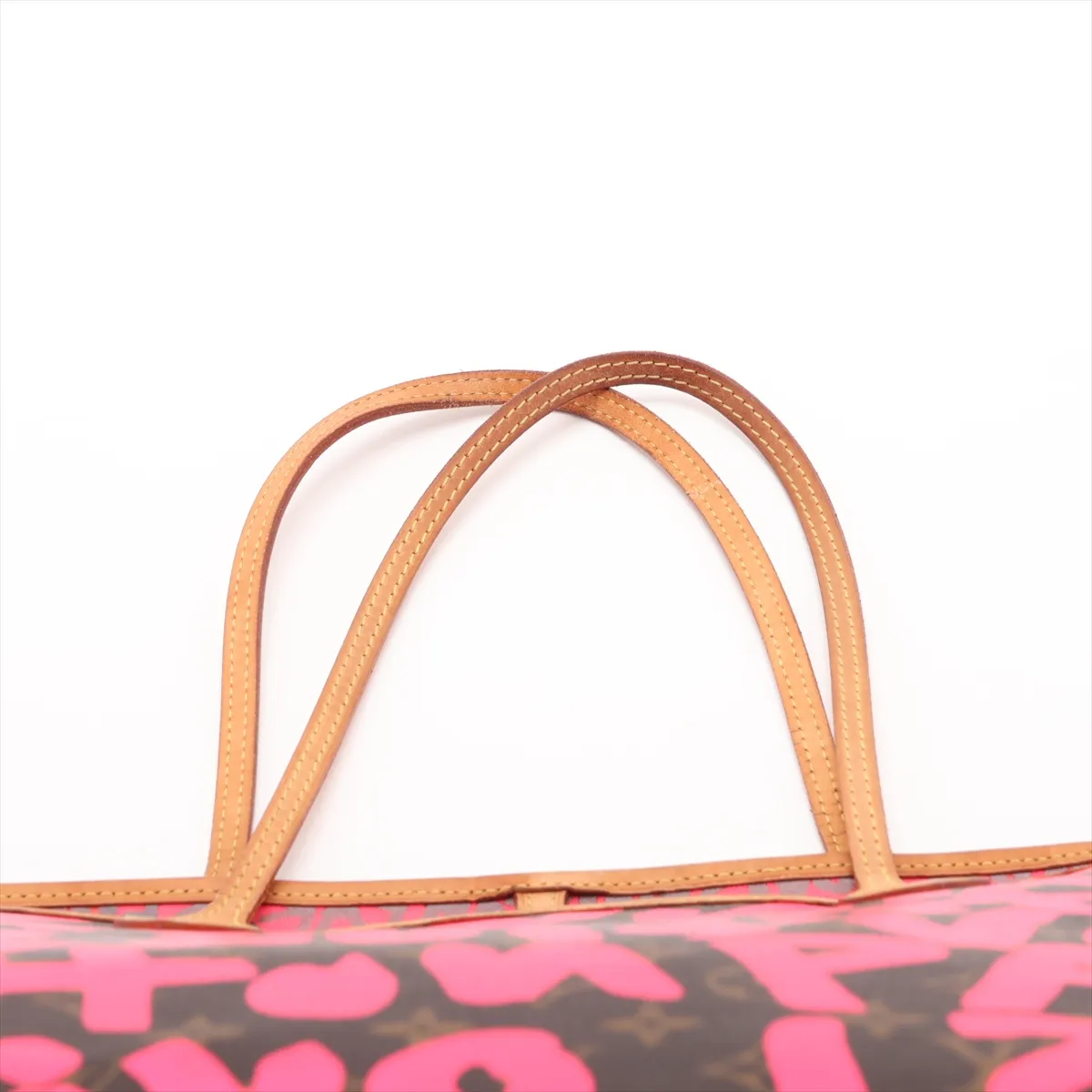 Monogram Graffiti Neverfull GM M93701 SP0029 Pink x Brown — view 6
