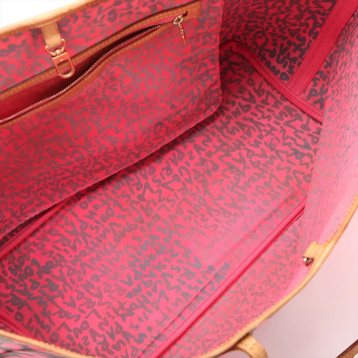 Monogram Graffiti Neverfull GM M93701 SP0029 Pink x Brown — view 7