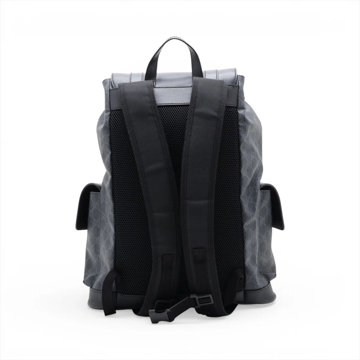 GG Supreme PVC x Leather Backpack/Rucksack, Black, 495563 — view 2