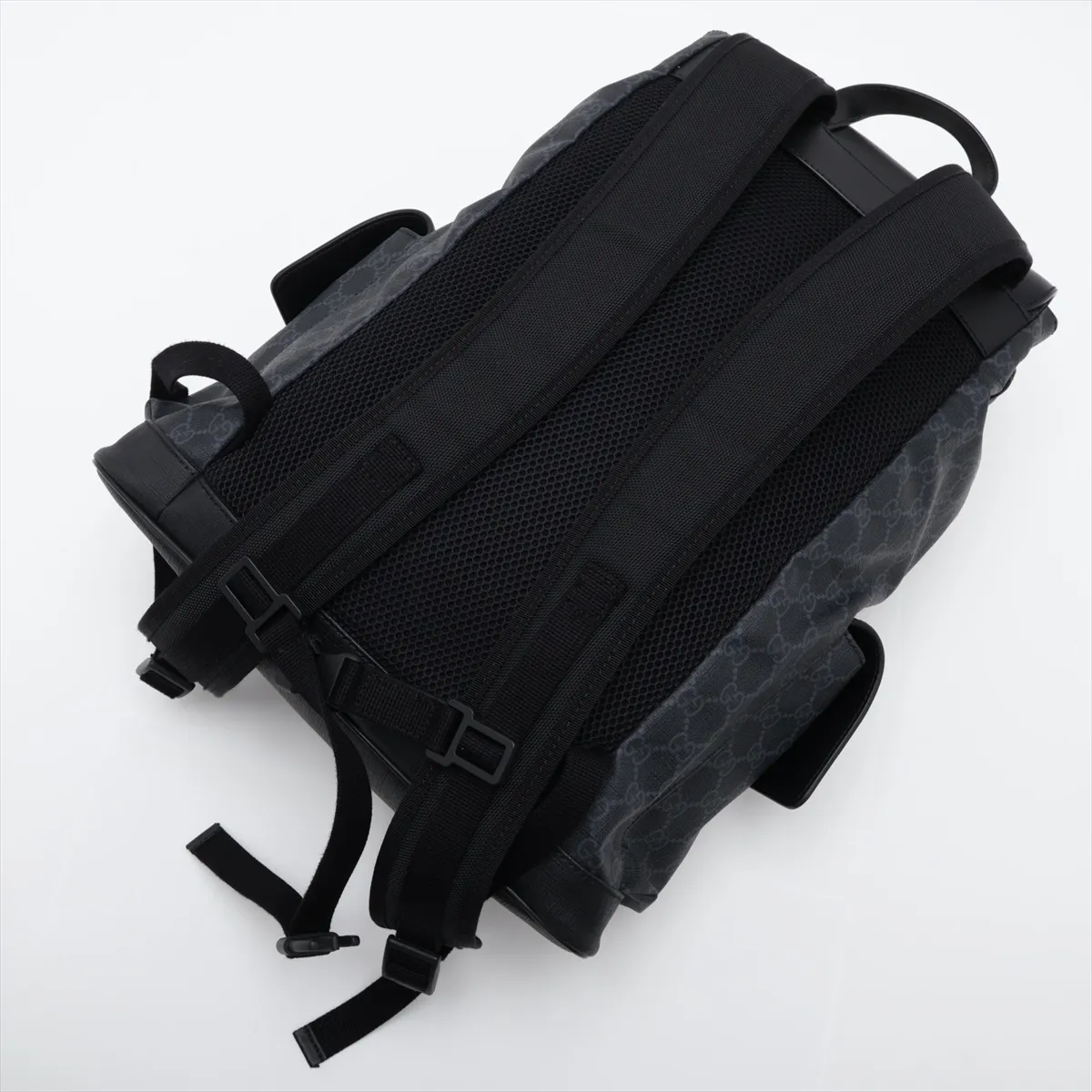 GG Supreme PVC x Leather Backpack/Rucksack, Black, 495563 — view 5