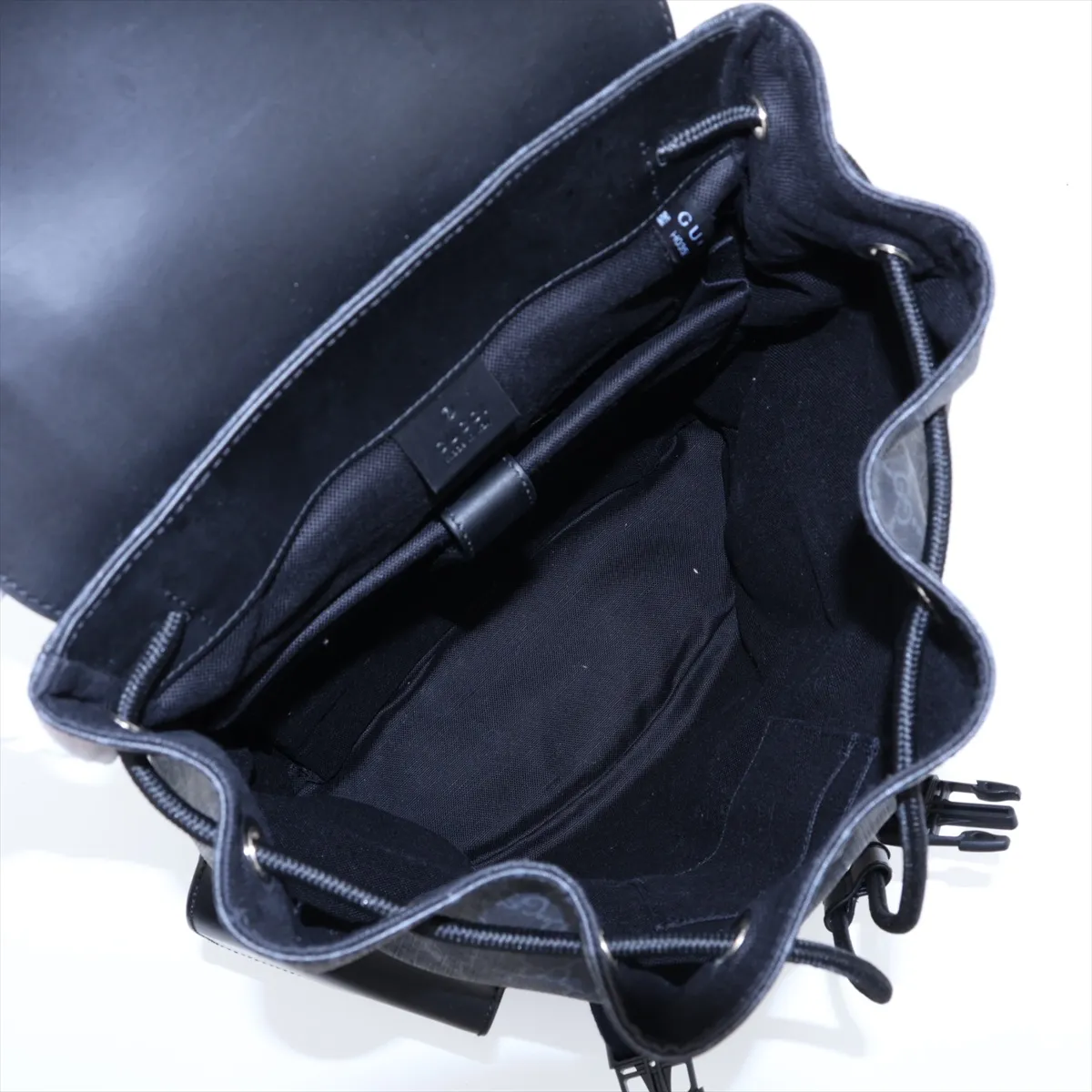 GG Supreme PVC x Leather Backpack/Rucksack, Black, 495563 — view 7