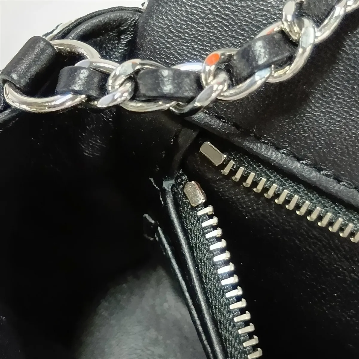 [Individually packaged] Chanel Coco Mark Sequin x Leather Single Flap Single Chain Bag Black x White Silver Hardware H98779EL Random Plate — view 11