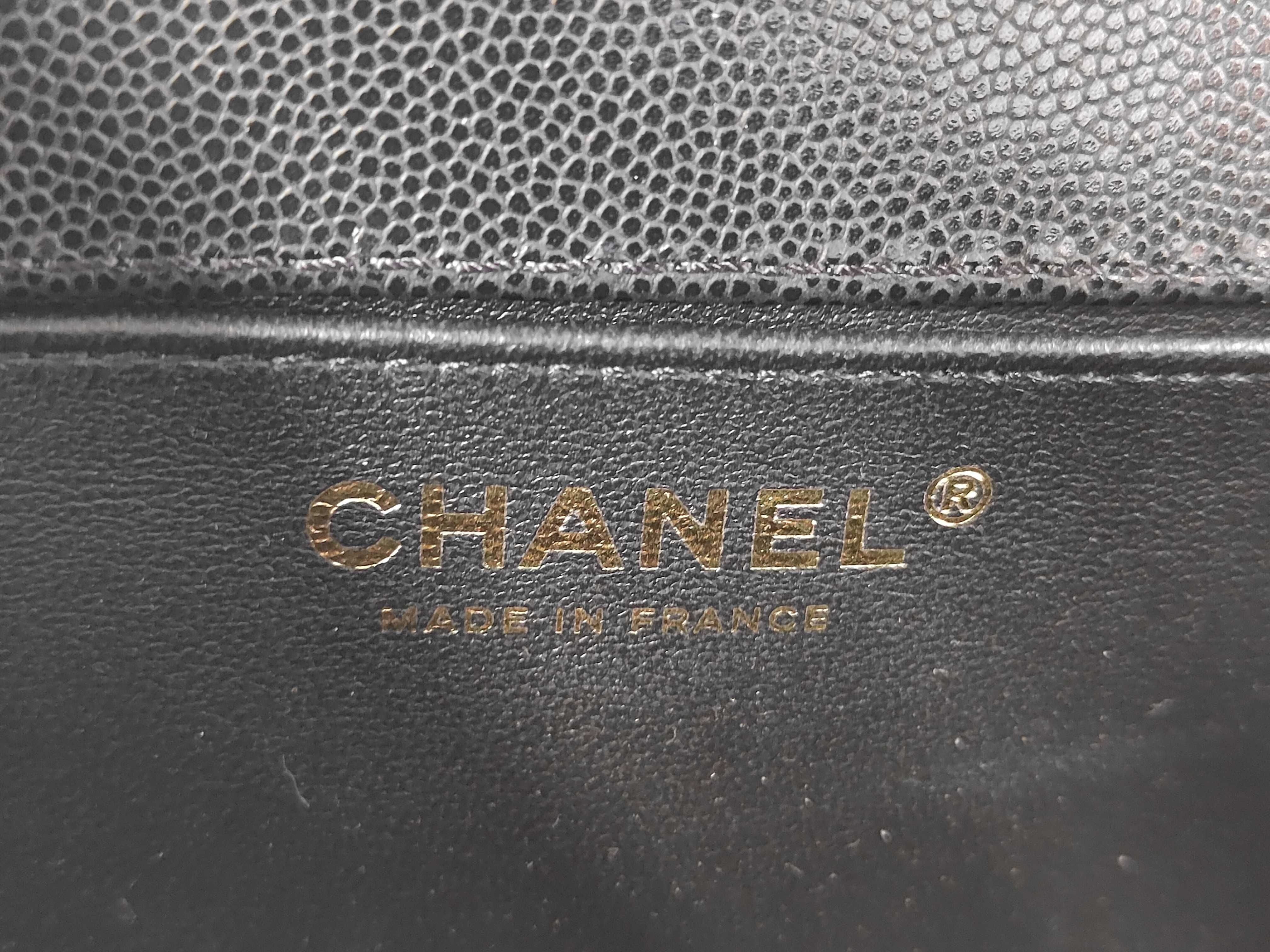 Caviar Skin Boy Chanel Chain Shoulder Bag with Serial Number Plate — view 13