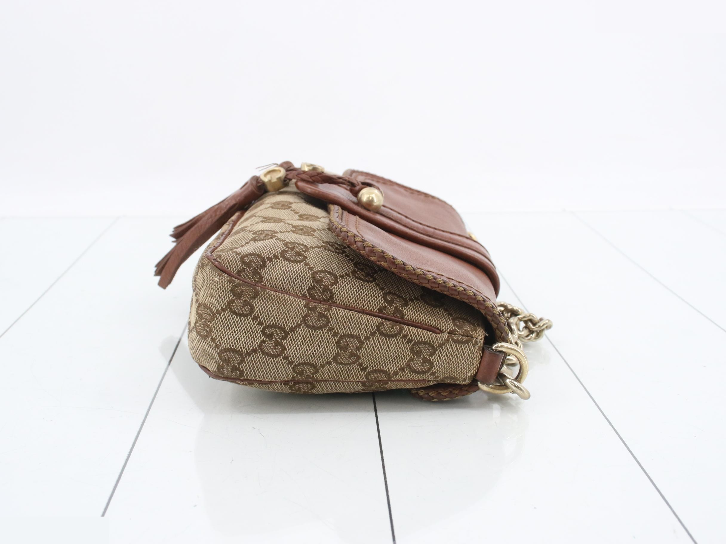 Marrakech GG Supreme Leather Tassel Chain Shoulder Bag — view 3