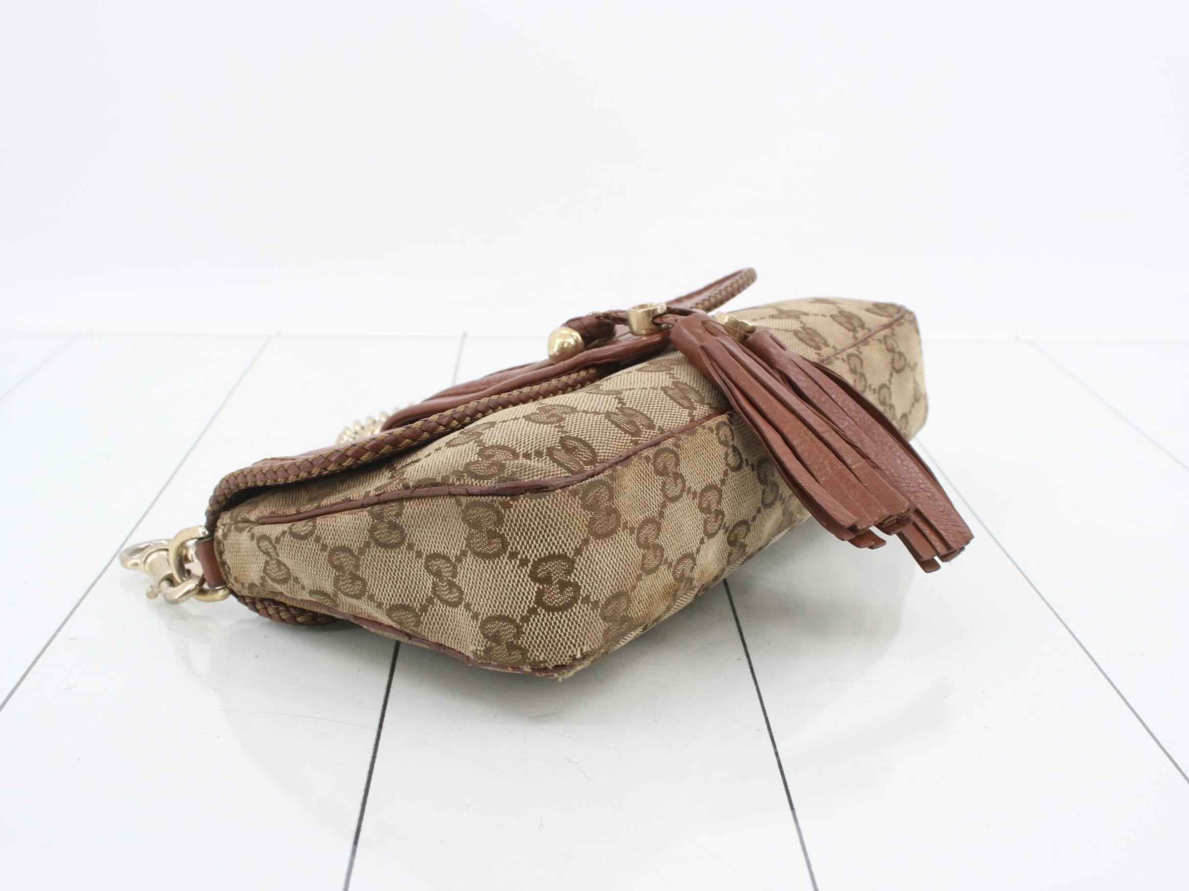 Marrakech GG Supreme Leather Tassel Chain Shoulder Bag — view 5