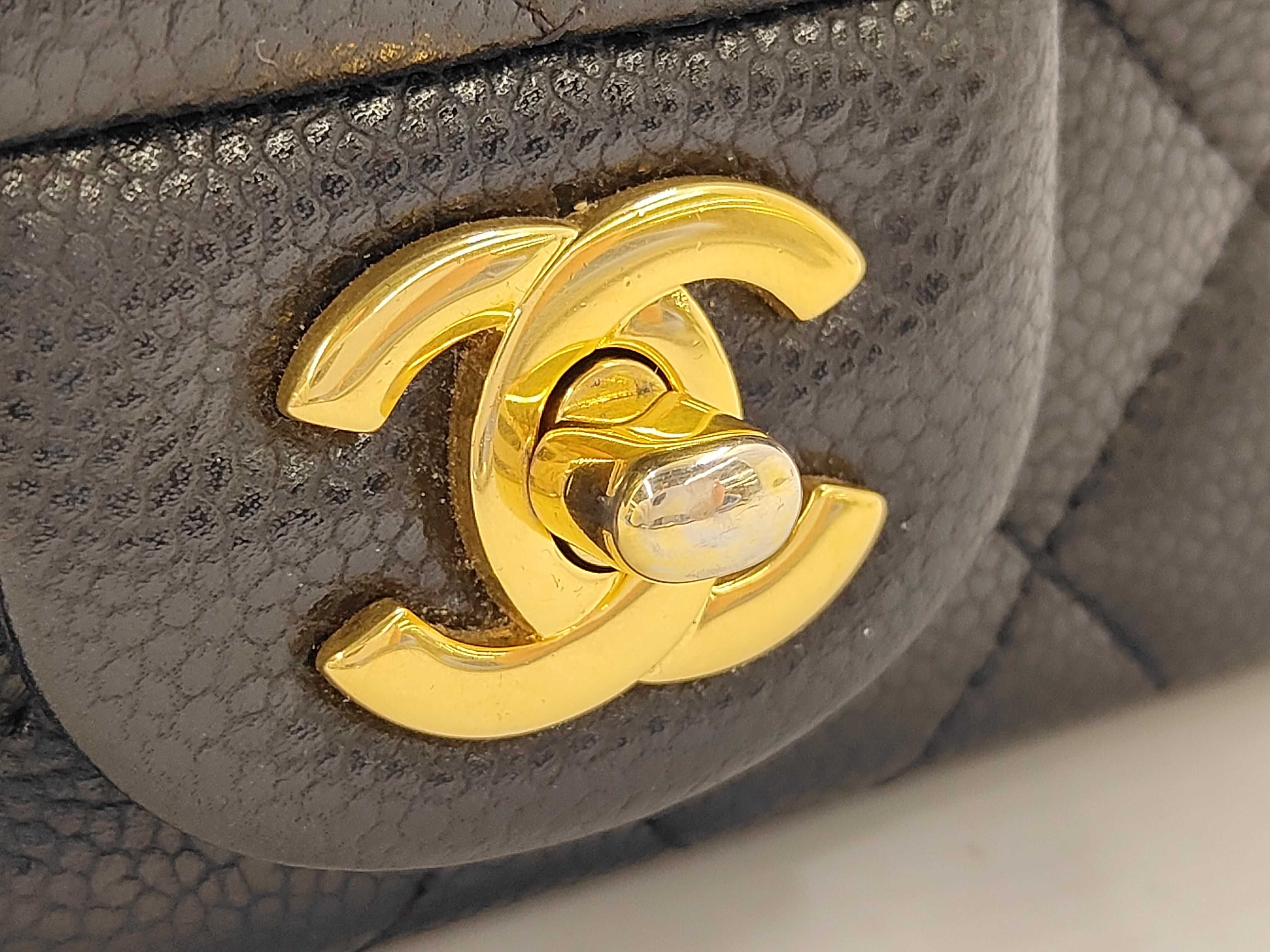 Caviar Skin Mini Matelassé Chain Shoulder Bag (Serial Number 21) — view 13