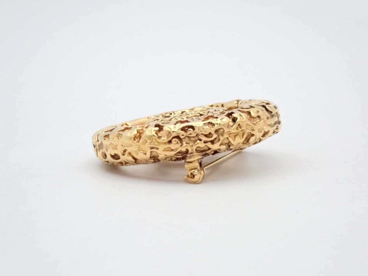 Brooch, weight approximately 23.3g, 93A hallmark, glass, vintage. — view 3