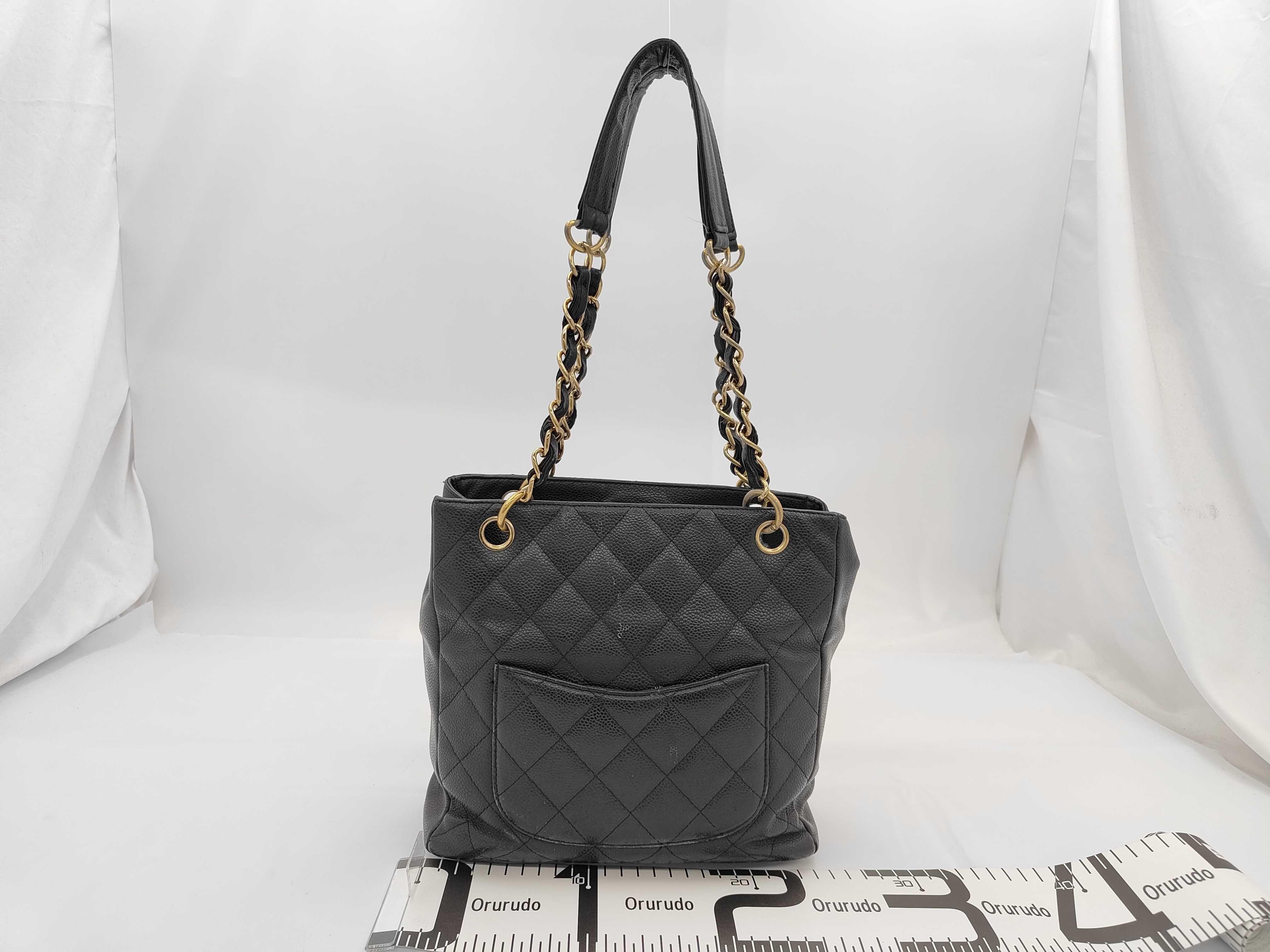 Coco Mark Large Coco Chain Tote Bag Handbag Caviar Skin Seal Handbag — view 2